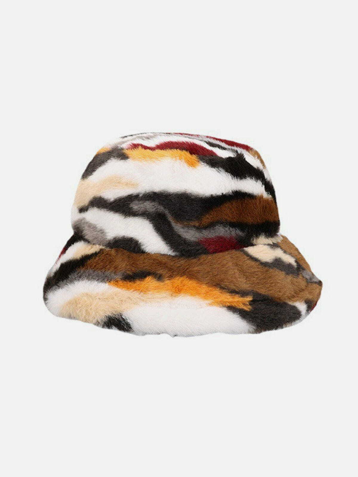 Camo Stripe Vintage Bucket Hat - Y2K Aesthetic, 90s Fashion, Grunge Style, Cute Outfits