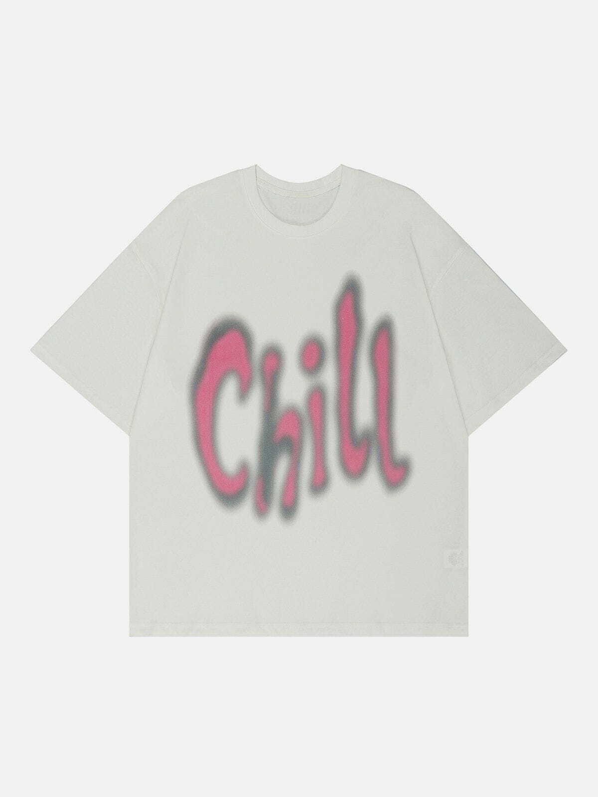 Chill Letters Graphic Tee - Y2K Aesthetic, 90s Fashion, Grunge Style, Cute Outfits, Summer Vibes