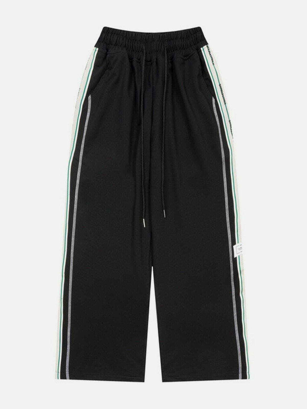 Colorful Striped Y2K Drawstring Sweatpants for Grunge, 90s Aesthetic, and Summer Outfits