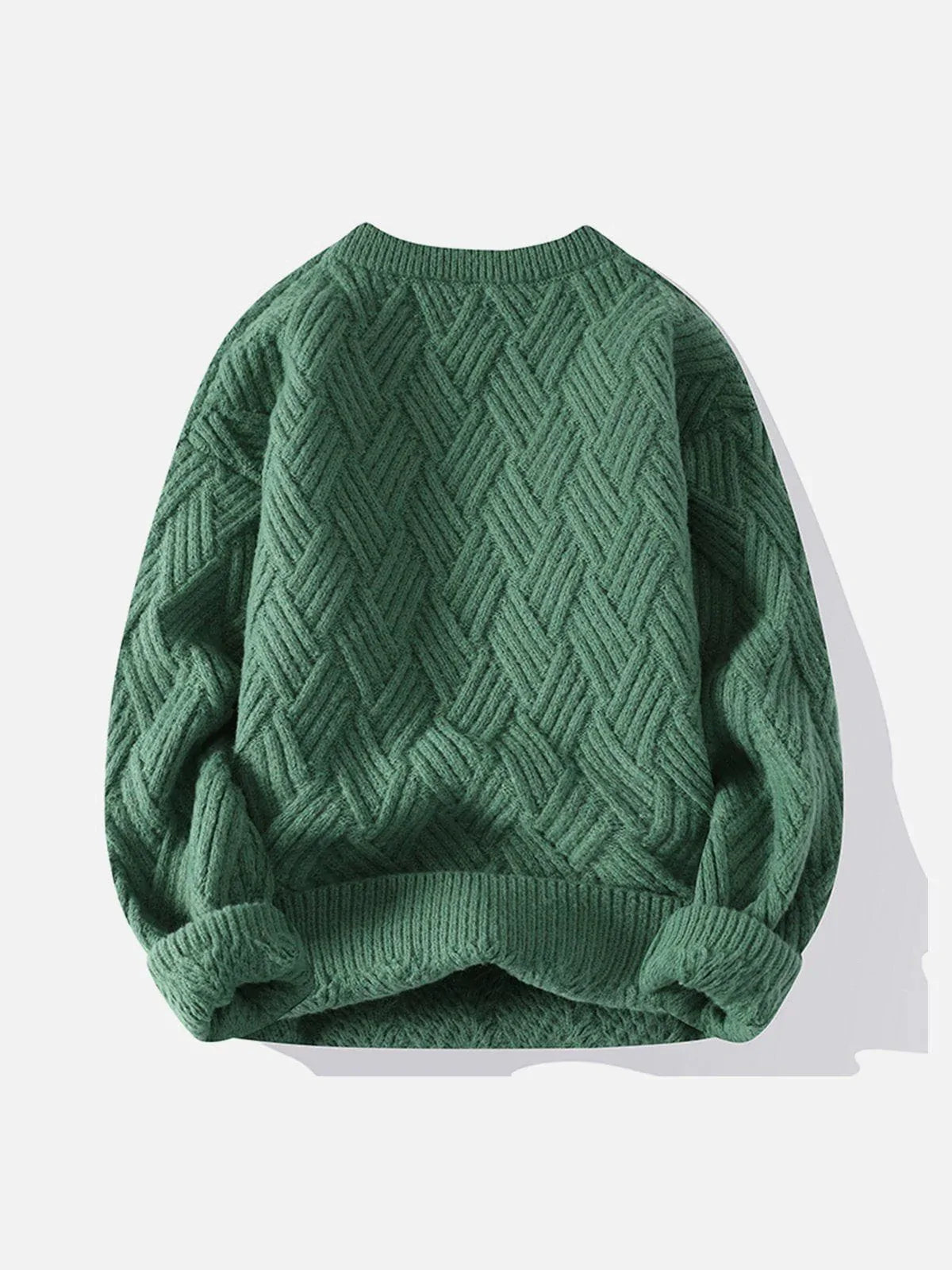 Cozy Solid Color Weave Sweater - Y2K Aesthetic, Perfect for 90s Fashion & Grunge Outfits