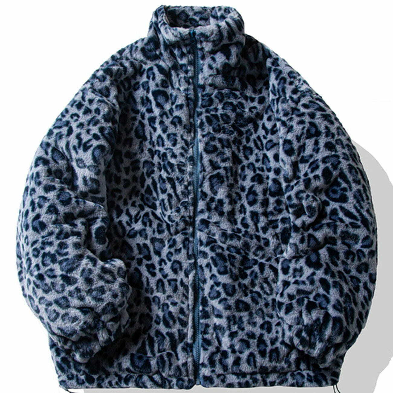 Leopard Print Plush Winter Coat - Y2K Fashion Essential for Cozy Grunge & 90s Aesthetic Outfits