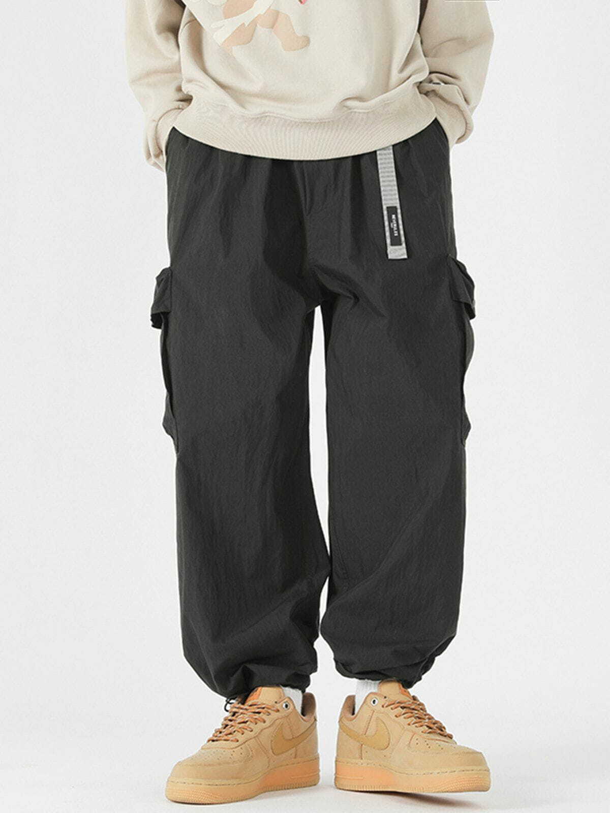 Trendy Solid Color Cargo Pants for Y2K Fashion, Grunge Style, and 90s Aesthetic Outfits