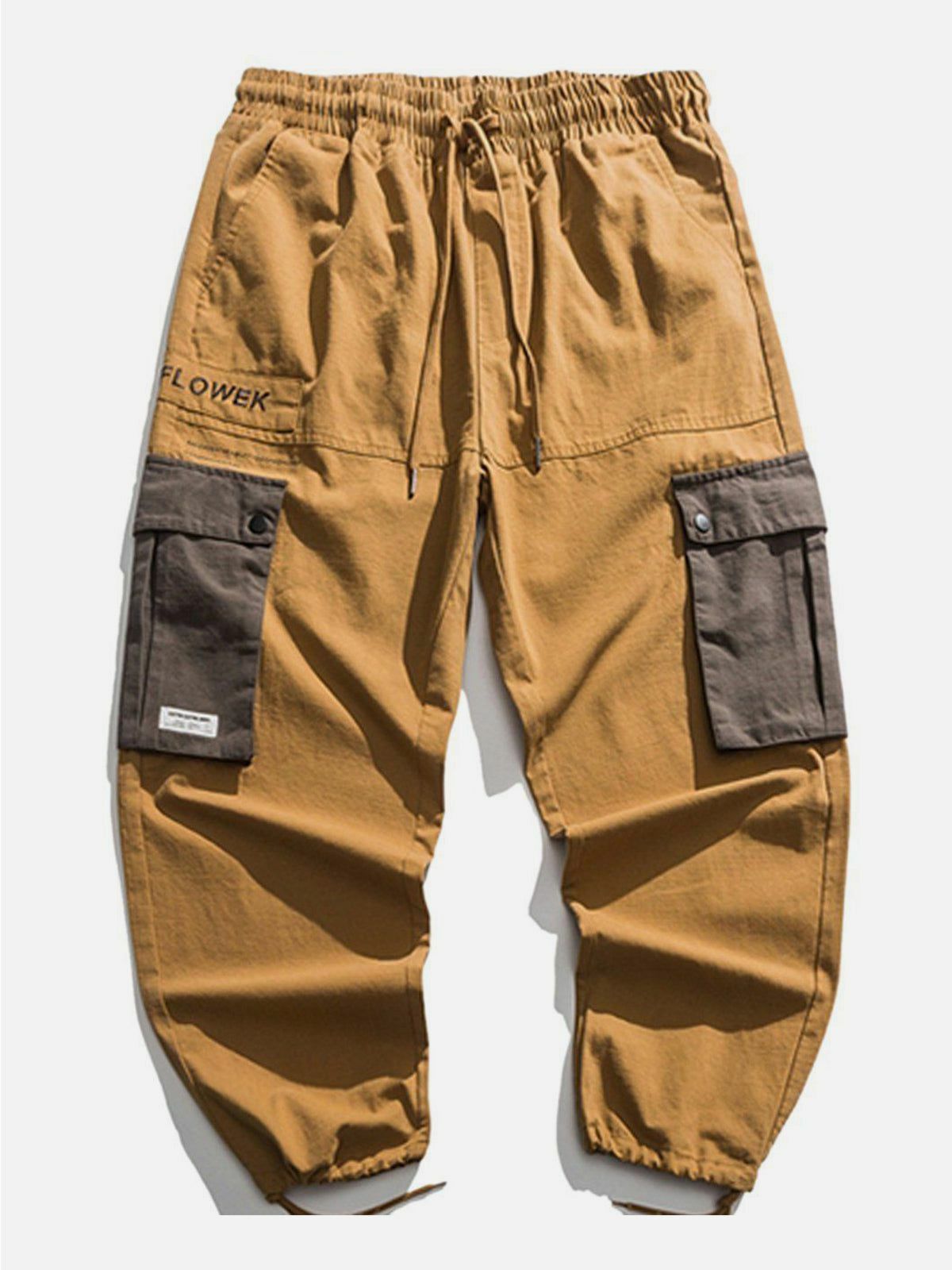 Trendy Solid Color Cargo Pants with Multiple Pockets for Y2K and 90s Fashion Lovers