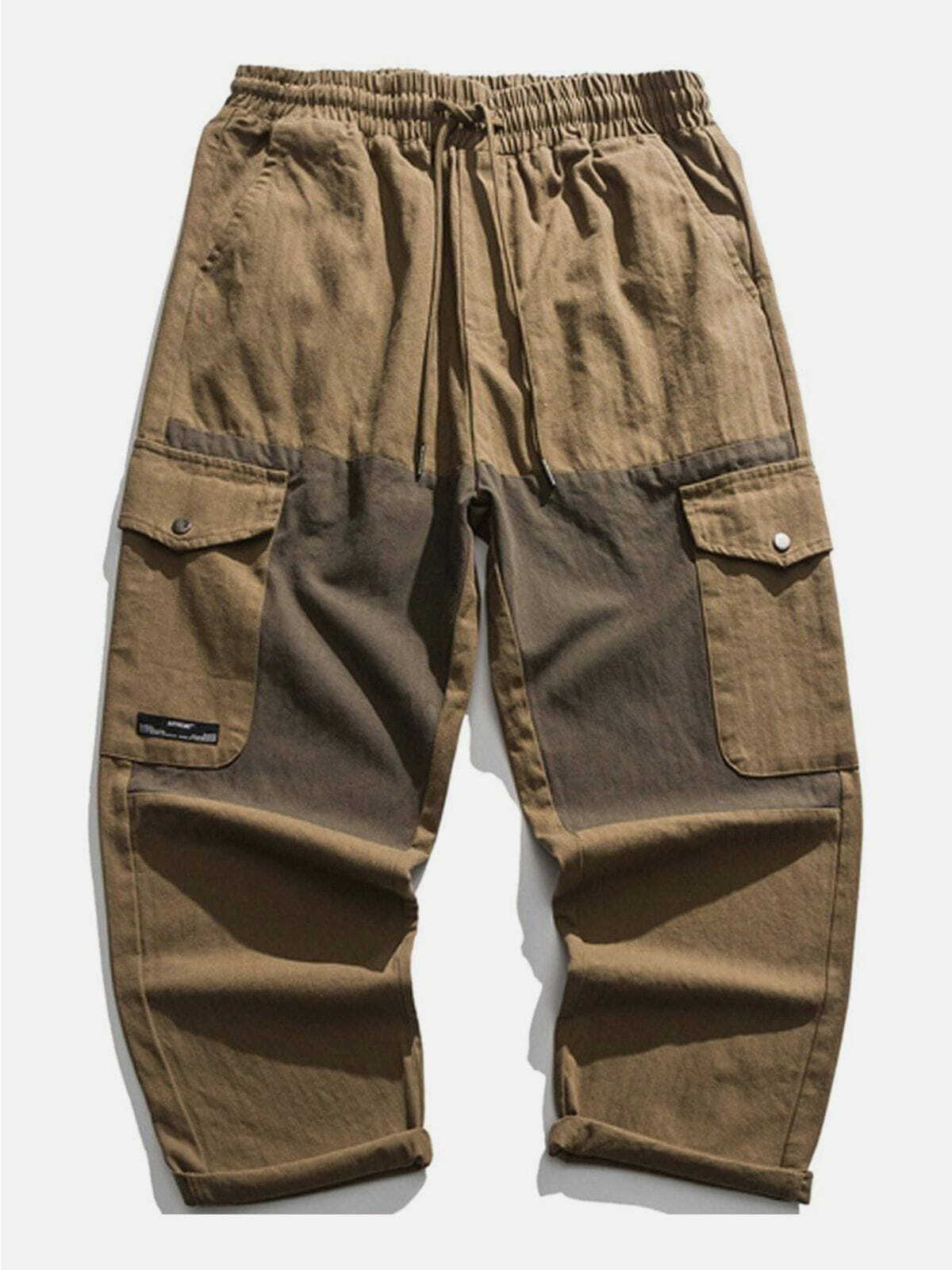 Trendy Solid Color Cargo Pants with Multiple Pockets for Y2K and 90s Fashion Lovers