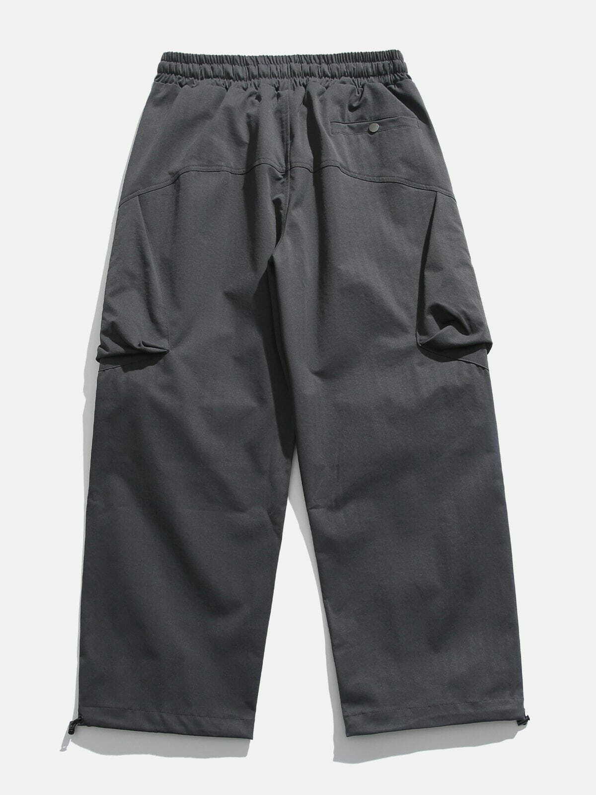 Trendy Y2K Cargo Pants with Pleats and Large Pockets for Grunge and 90s Fashion Lovers