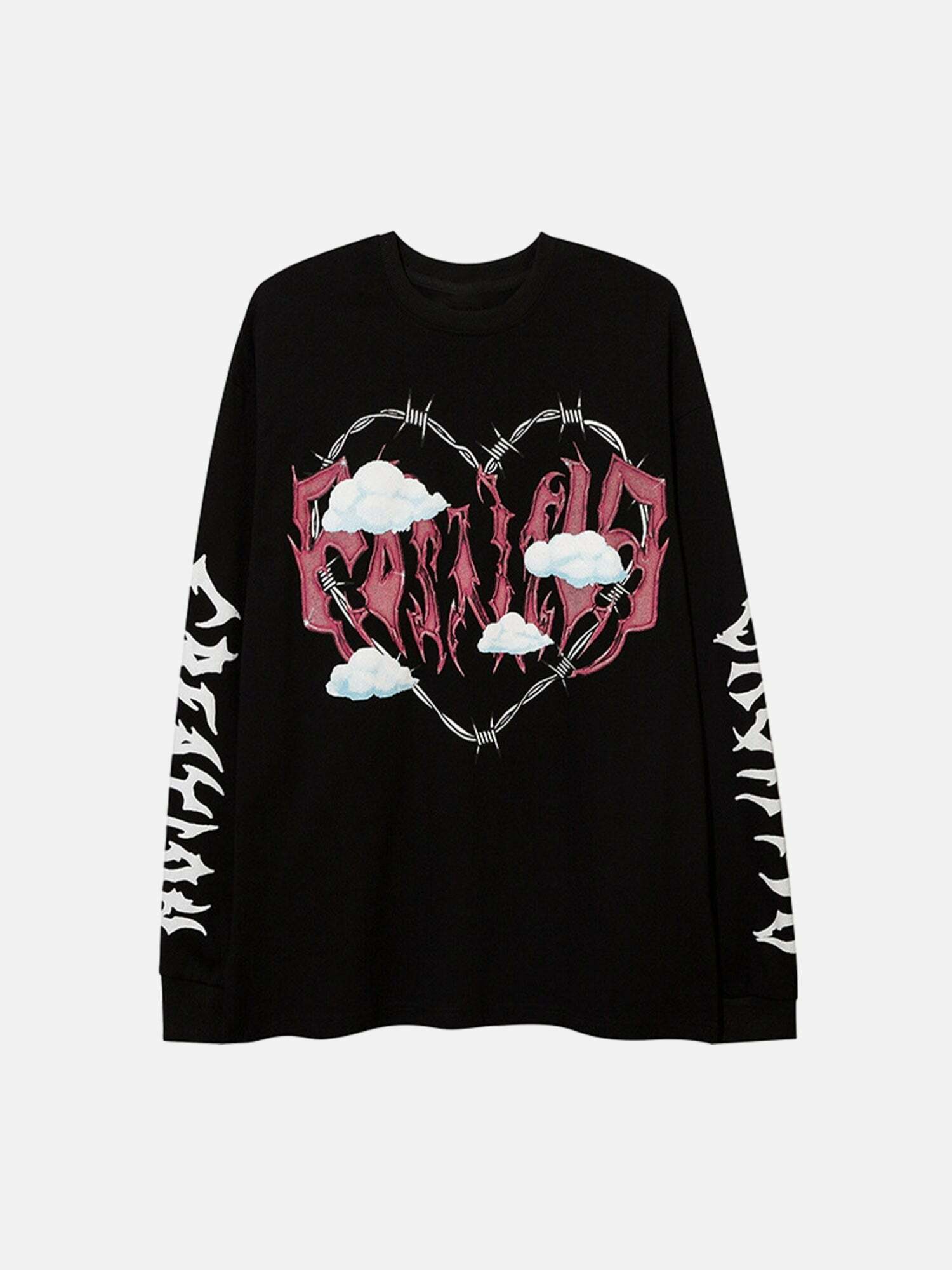 Trendy Y2K Letter Design Oversized Tee - Perfect for Summer Outfits & 90s Aesthetic Vibes