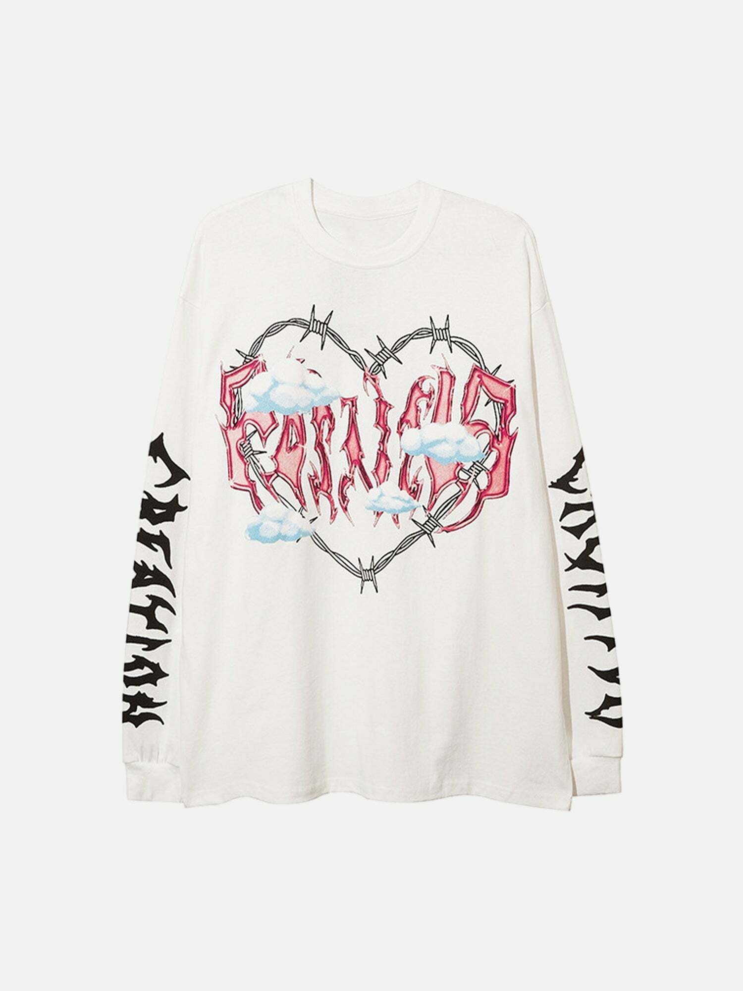 Trendy Y2K Letter Design Oversized Tee - Perfect for Summer Outfits & 90s Aesthetic Vibes