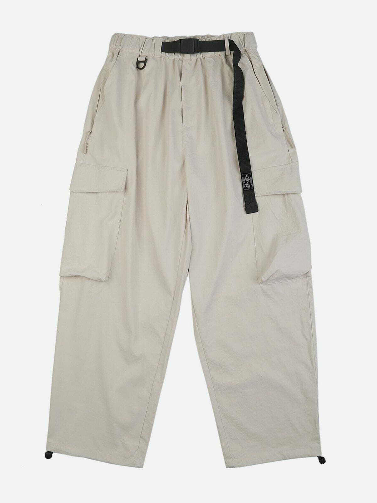 Trendy Y2K Multi-Pocket Cargo Pants for Grunge Aesthetic & 90s Fashion Lovers