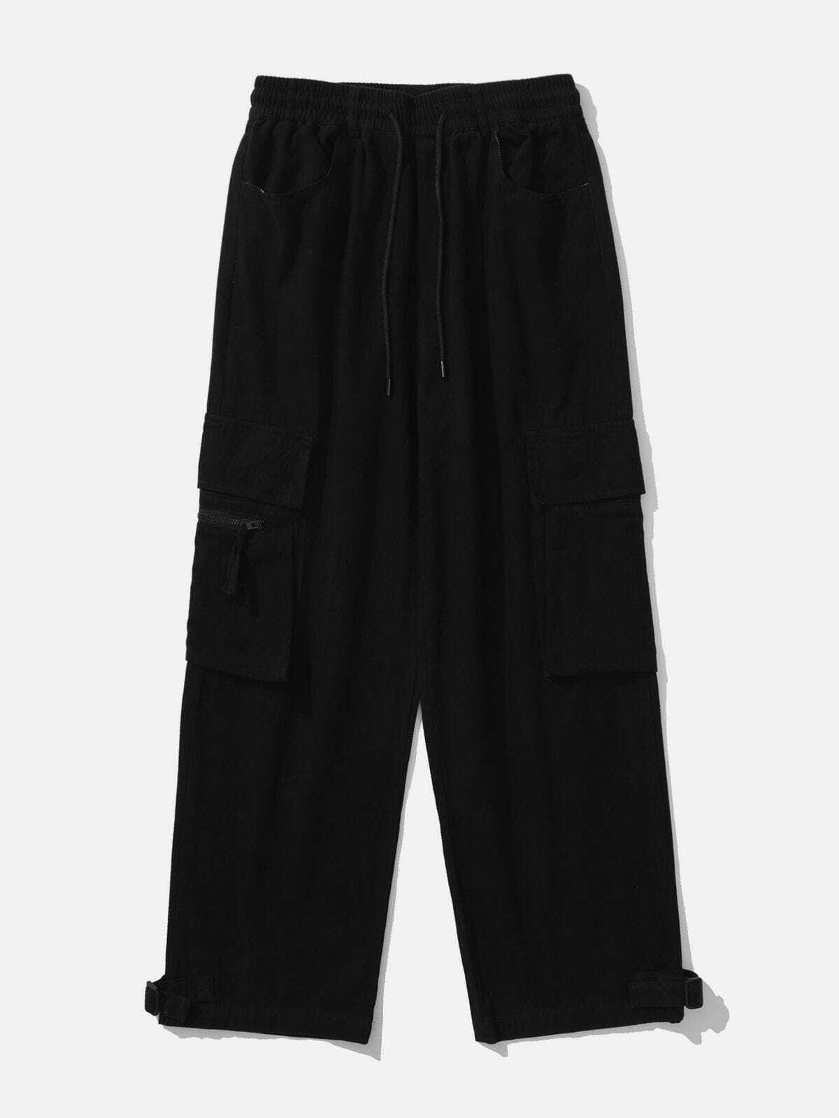 Trendy Y2K Multi-Pocket Cargo Pants for Grunge Aesthetic & 90s Fashion Lovers