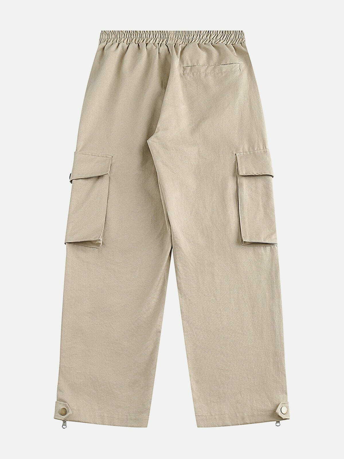 Trendy Y2K Multi-Pocket Cargo Pants for Grunge Aesthetic & 90s Fashion Lovers