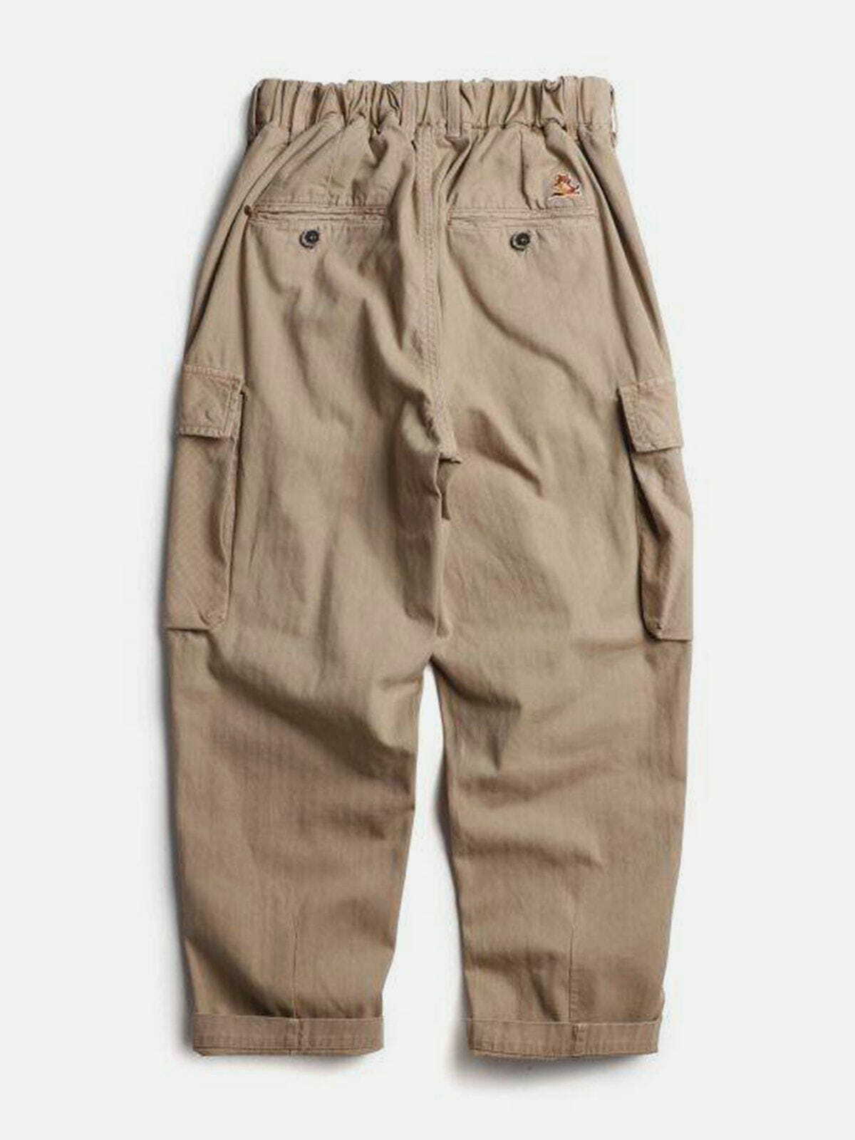 Trendy Y2K Multi-Pocket Cargo Pants for Grunge Aesthetic & 90s Fashion Lovers