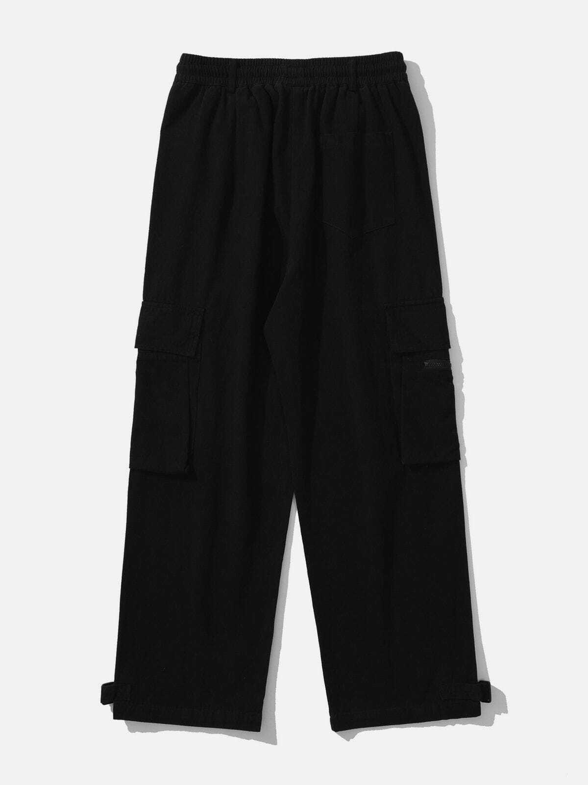 Trendy Y2K Multi-Pocket Cargo Pants for Grunge Aesthetic & 90s Fashion Lovers