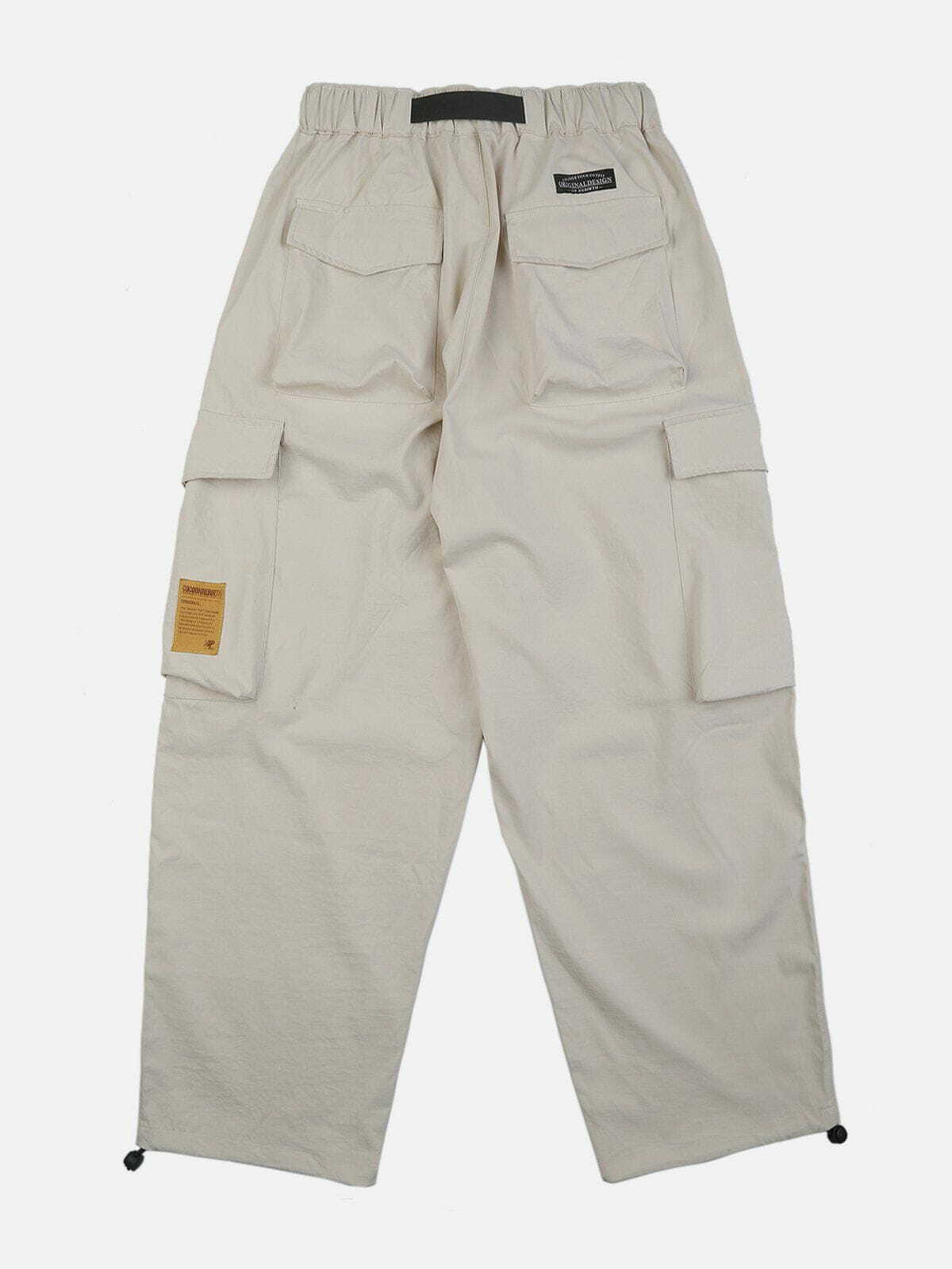 Trendy Y2K Multi-Pocket Cargo Pants for Grunge Aesthetic & 90s Fashion Lovers