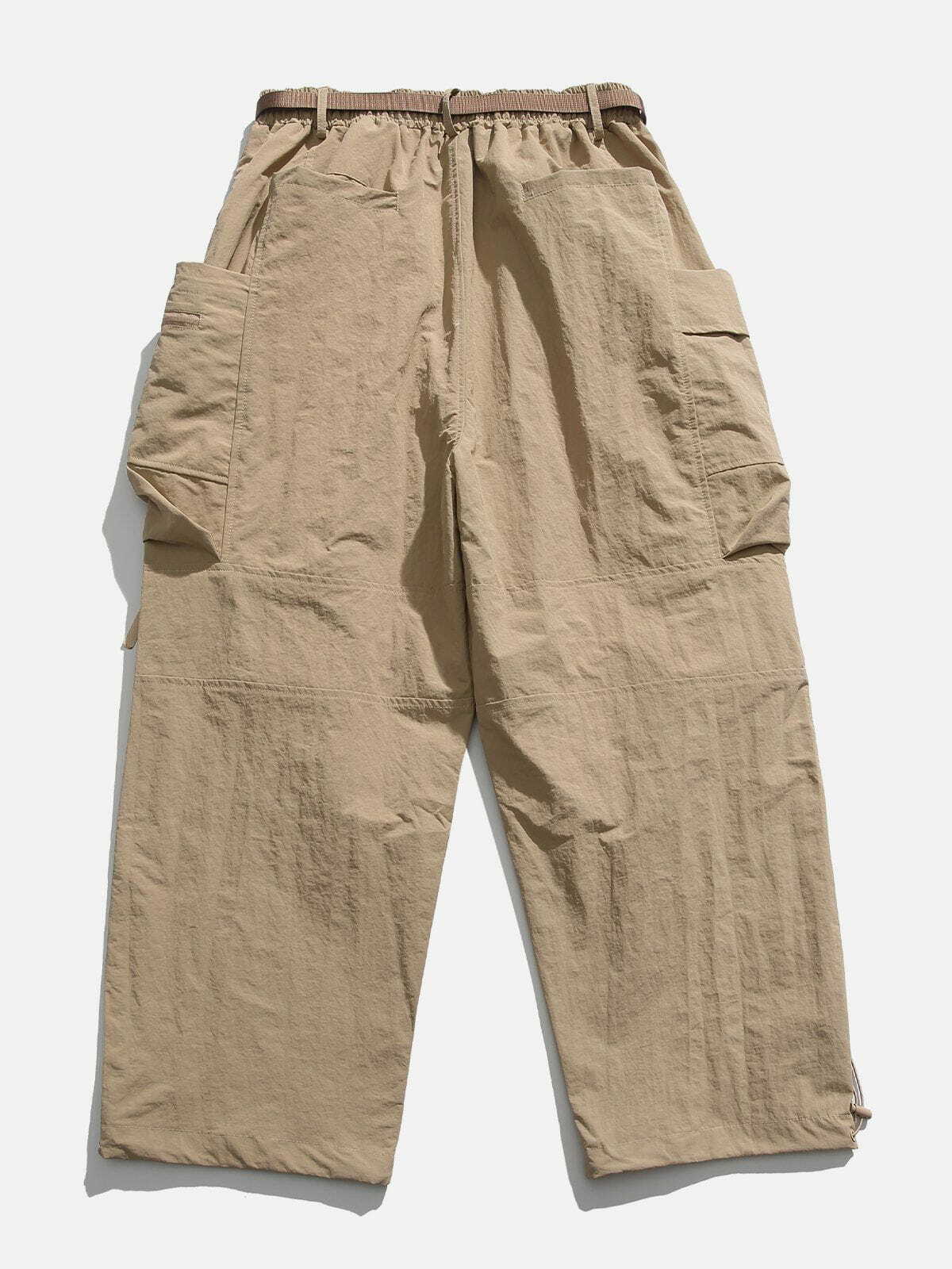 Trendy Y2K Pleated Cargo Pants with Large Pockets for Grunge and 90s Fashion Lovers