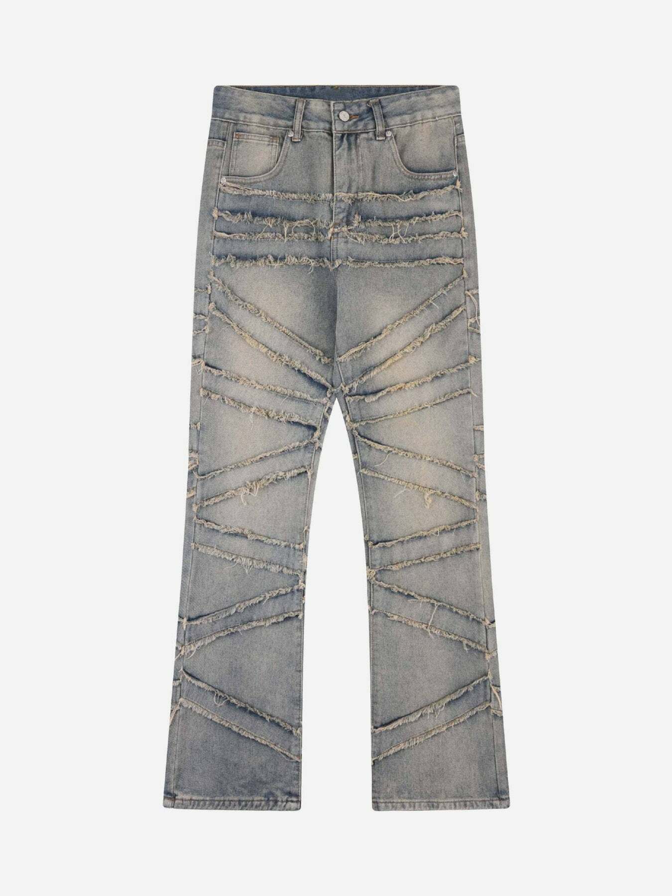 Trendy Y2K Wide Leg Cat Whisker Jeans - Perfect for Grunge, 90s Fashion & Summer Outfits