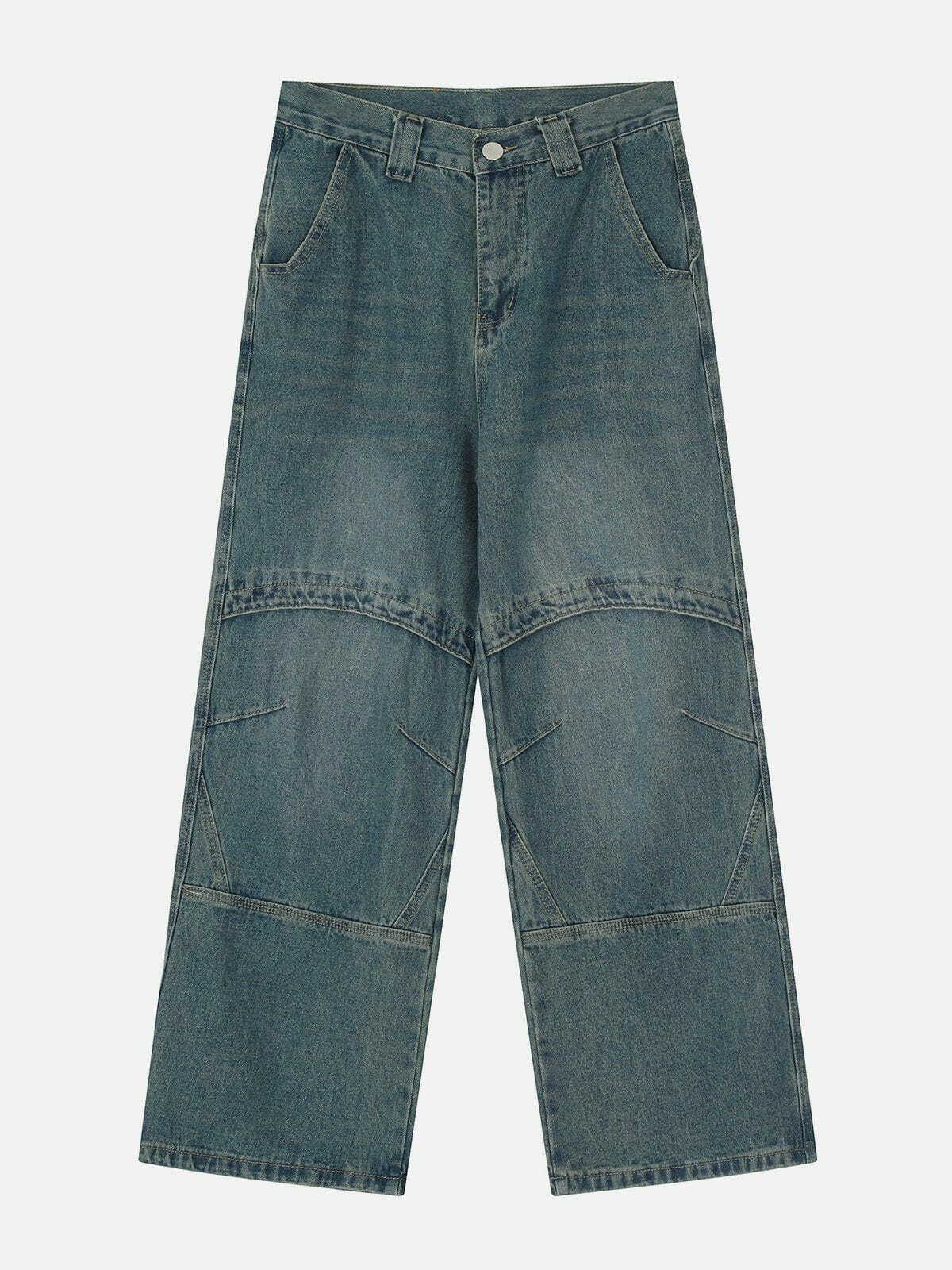 Vintage Folded Jeans: Y2K Grunge Style, 90s Aesthetic, Baggy & Wide Leg Denim for Trendy Outfits