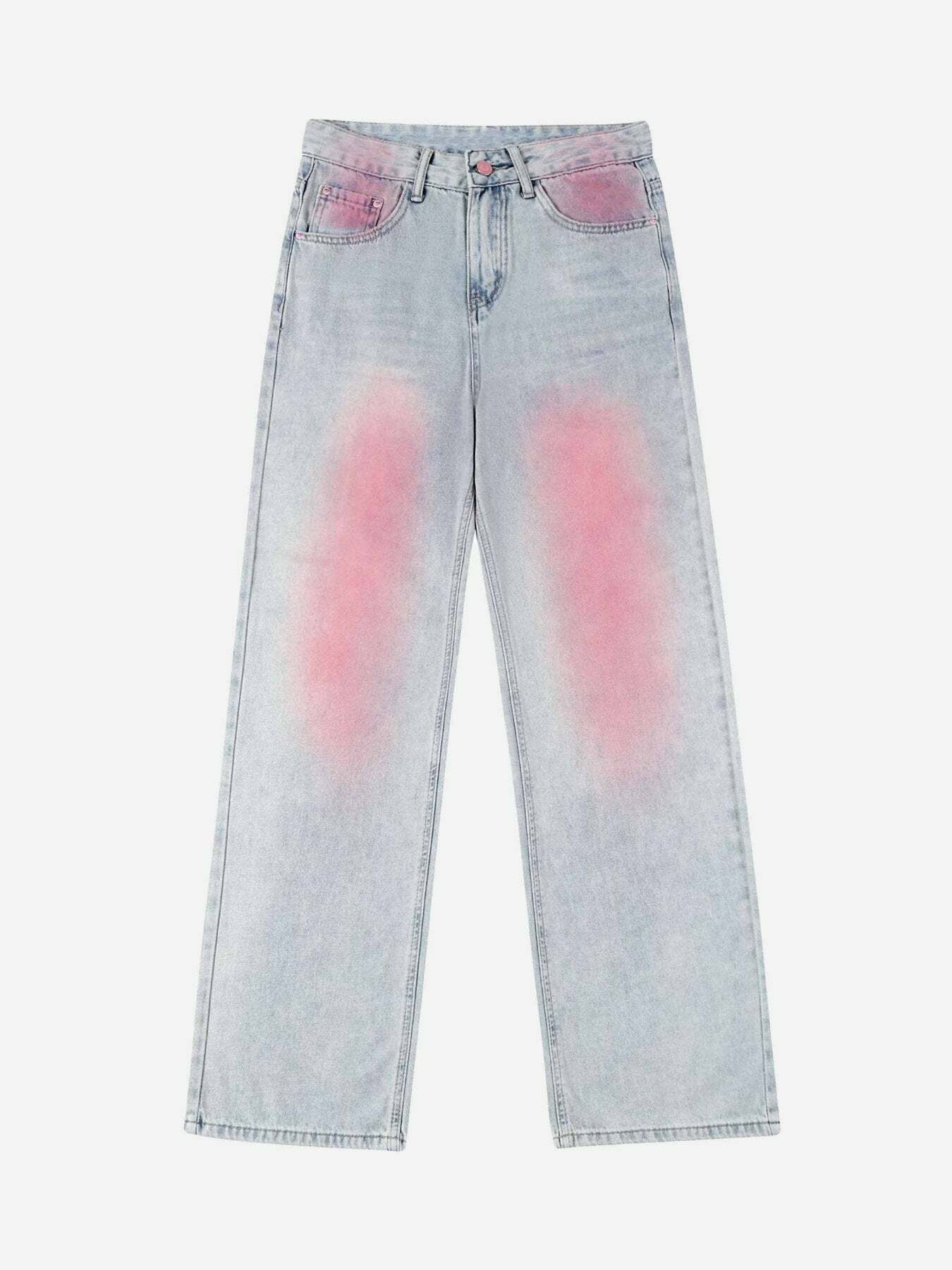 Washed Gradient Straight Leg Cargo Pants - Y2K Fashion Meets 90s Grunge Aesthetic