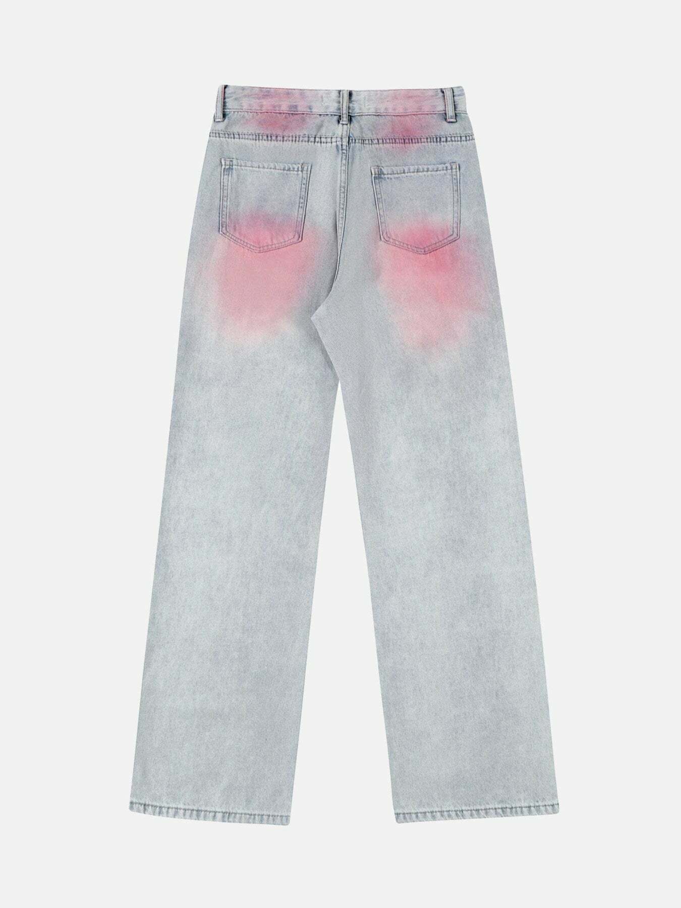 Washed Gradient Straight Leg Cargo Pants - Y2K Fashion Meets 90s Grunge Aesthetic