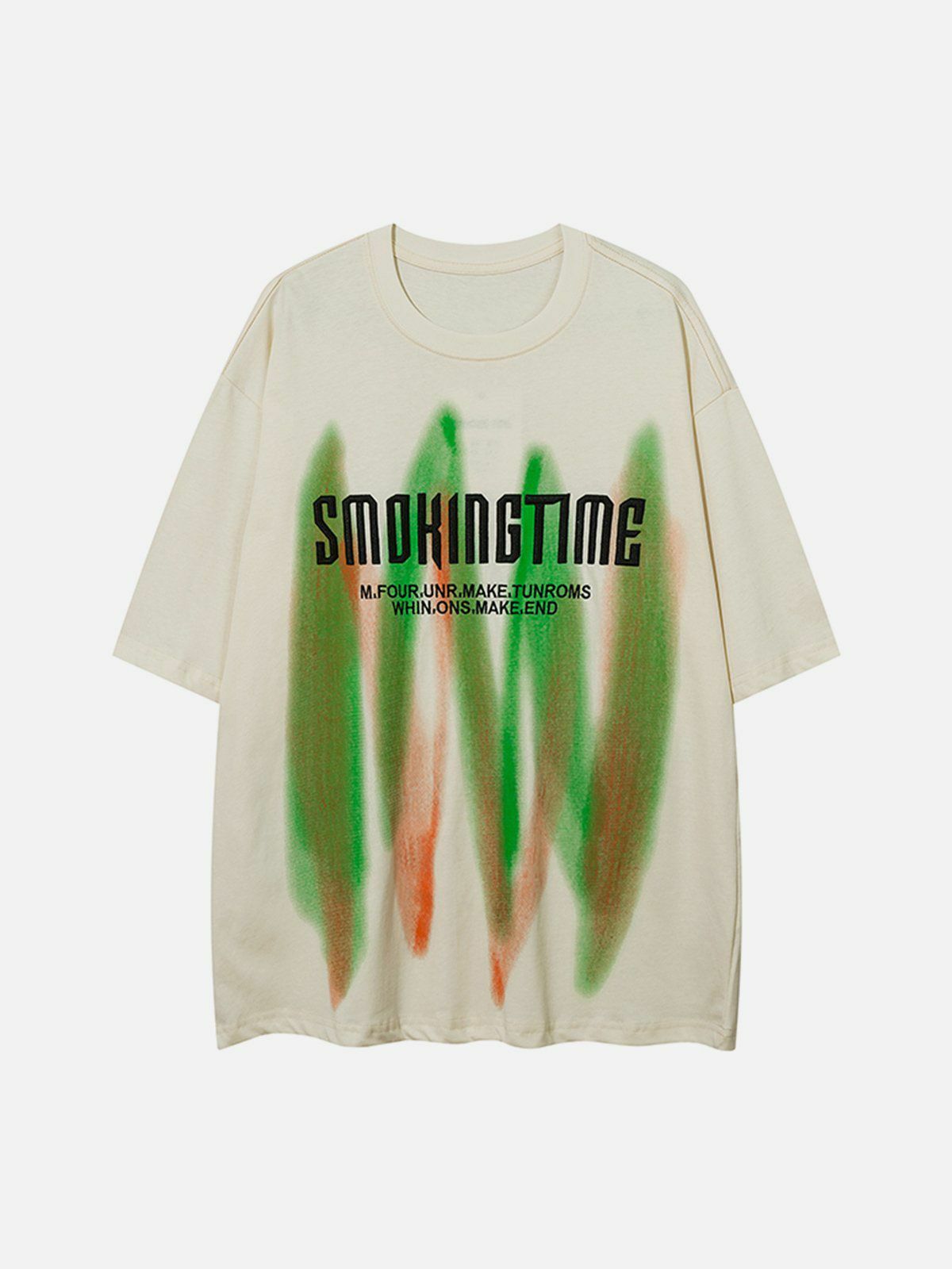 Y2K Aesthetic Abstraction Print Tee - Trendy Grunge Style for Summer Outfits & 90s Vibes