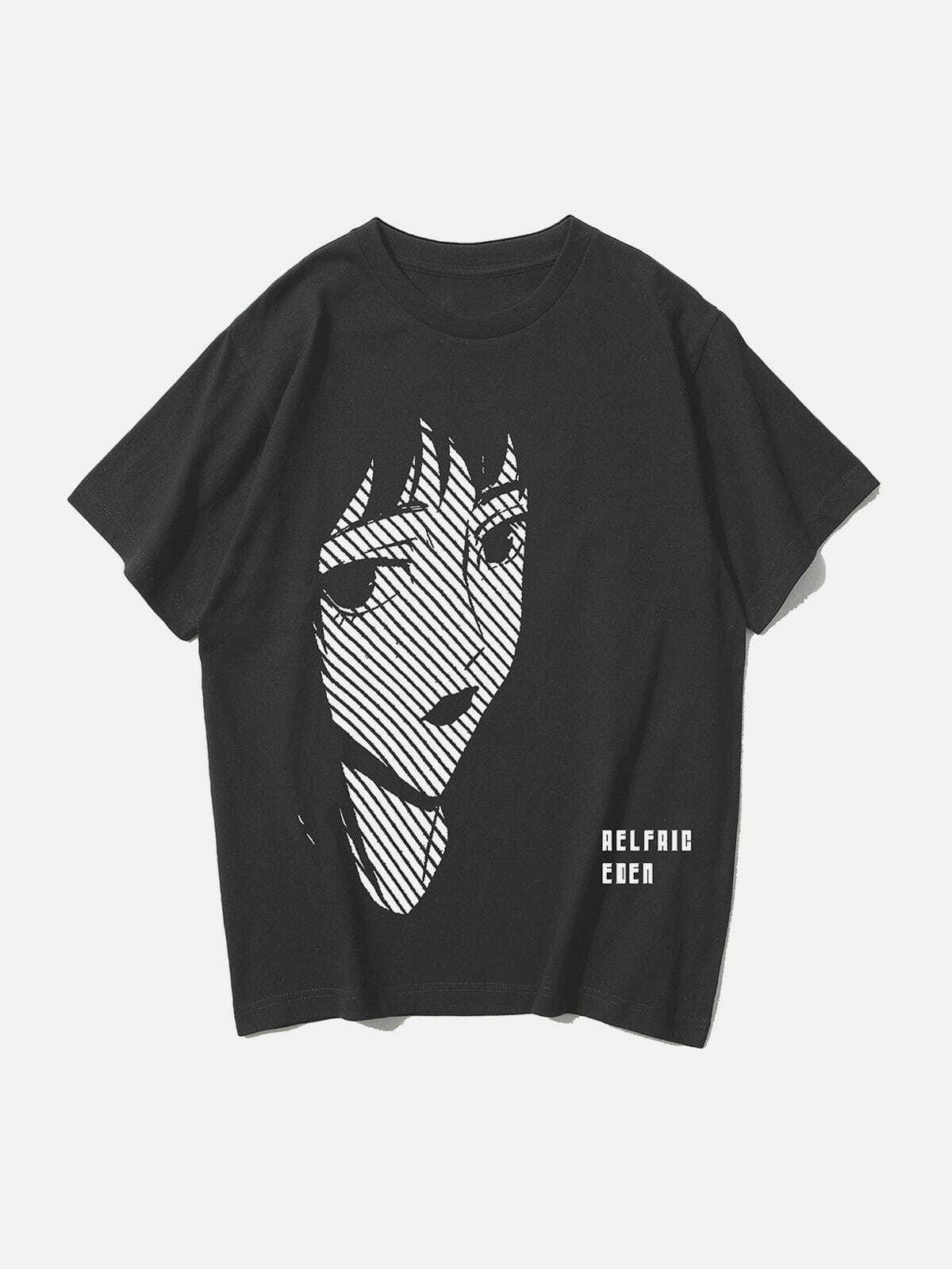 Y2K Aesthetic Anime Girl Graphic Tee - Trendy Summer Outfit for 2000s Fashion Lovers