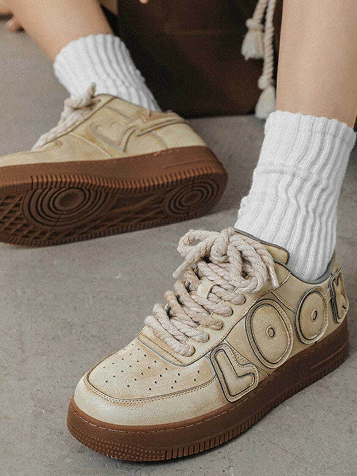 Y2K Aesthetic Casual Shoes: Trendy Platform Sneakers for 90s & 2000s Fashion Lovers