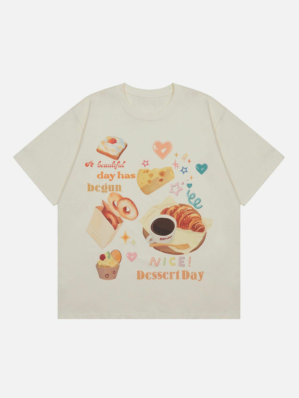 Y2K Aesthetic Donut Print Tee - Cute Summer Outfit, Grunge Style, 90s Fashion Vibes