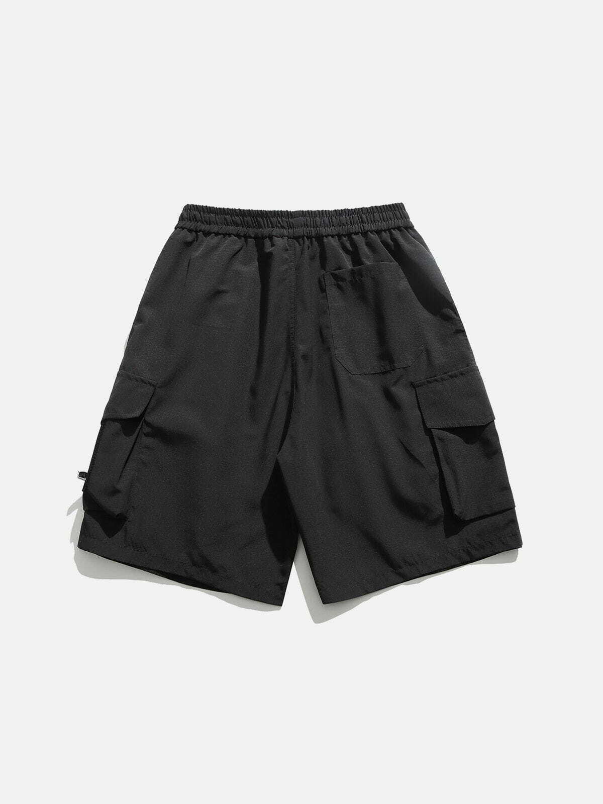 Y2K Aesthetic Drawstring Cargo Shorts with Large Pockets for Summer Outfits and Grunge Style