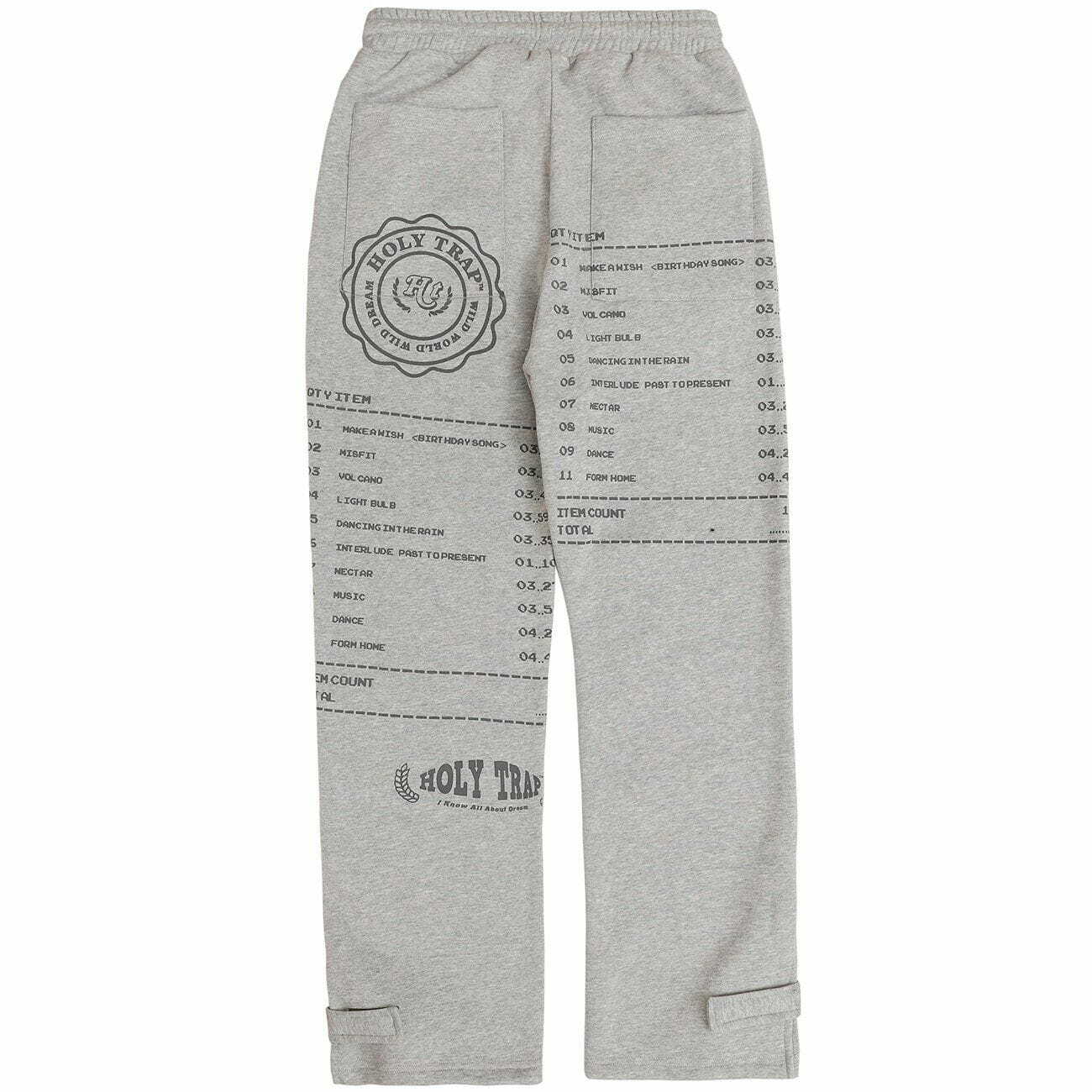 Y2K Aesthetic Letter Print Sweatpants - Trendy Grunge Style for Summer Outfits & Casual Looks