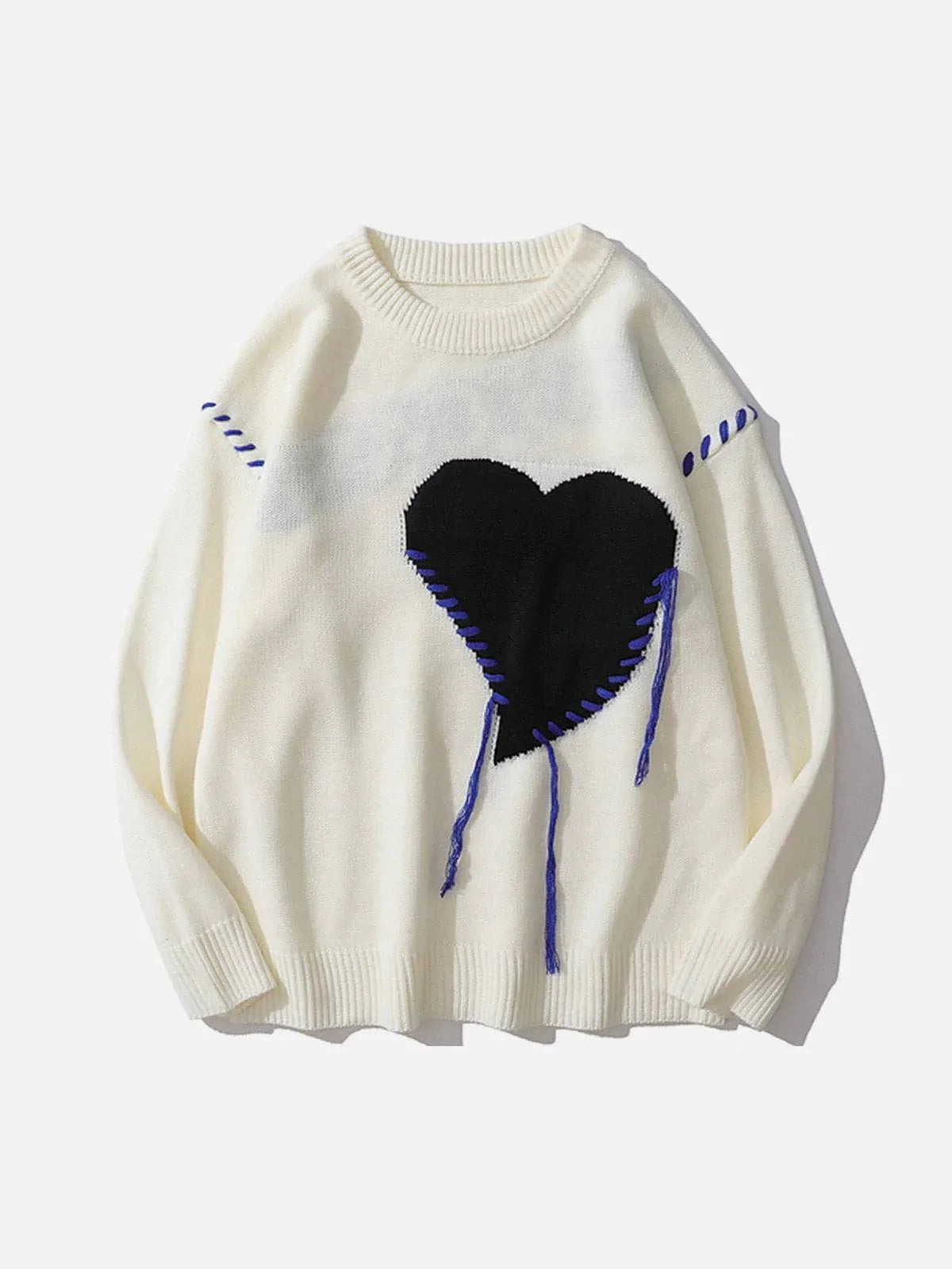 Y2K Aesthetic Love Embroidered Sweater - Perfect for 90s Fashion, Grunge Outfits & Summer Vibes