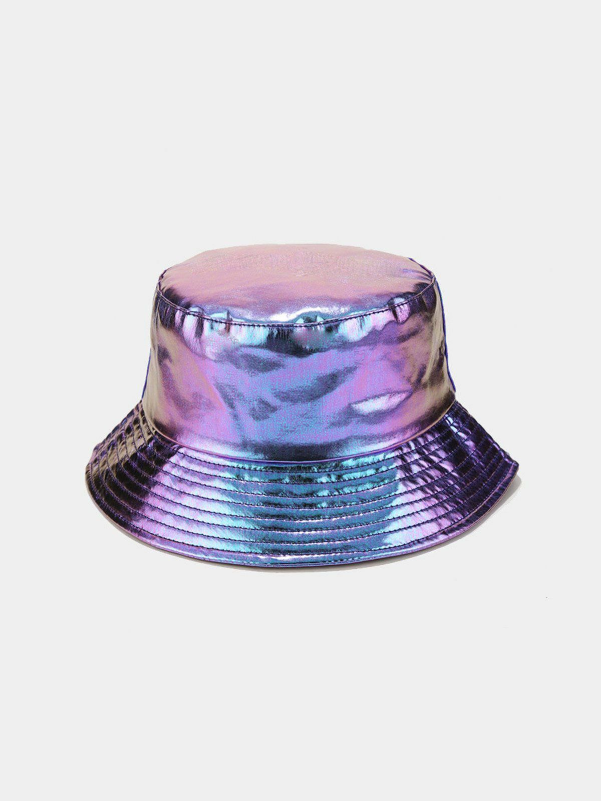 Y2K Aesthetic PU Laser Multicolor Trucker Hat - Perfect for 90s Fashion & Summer Outfits