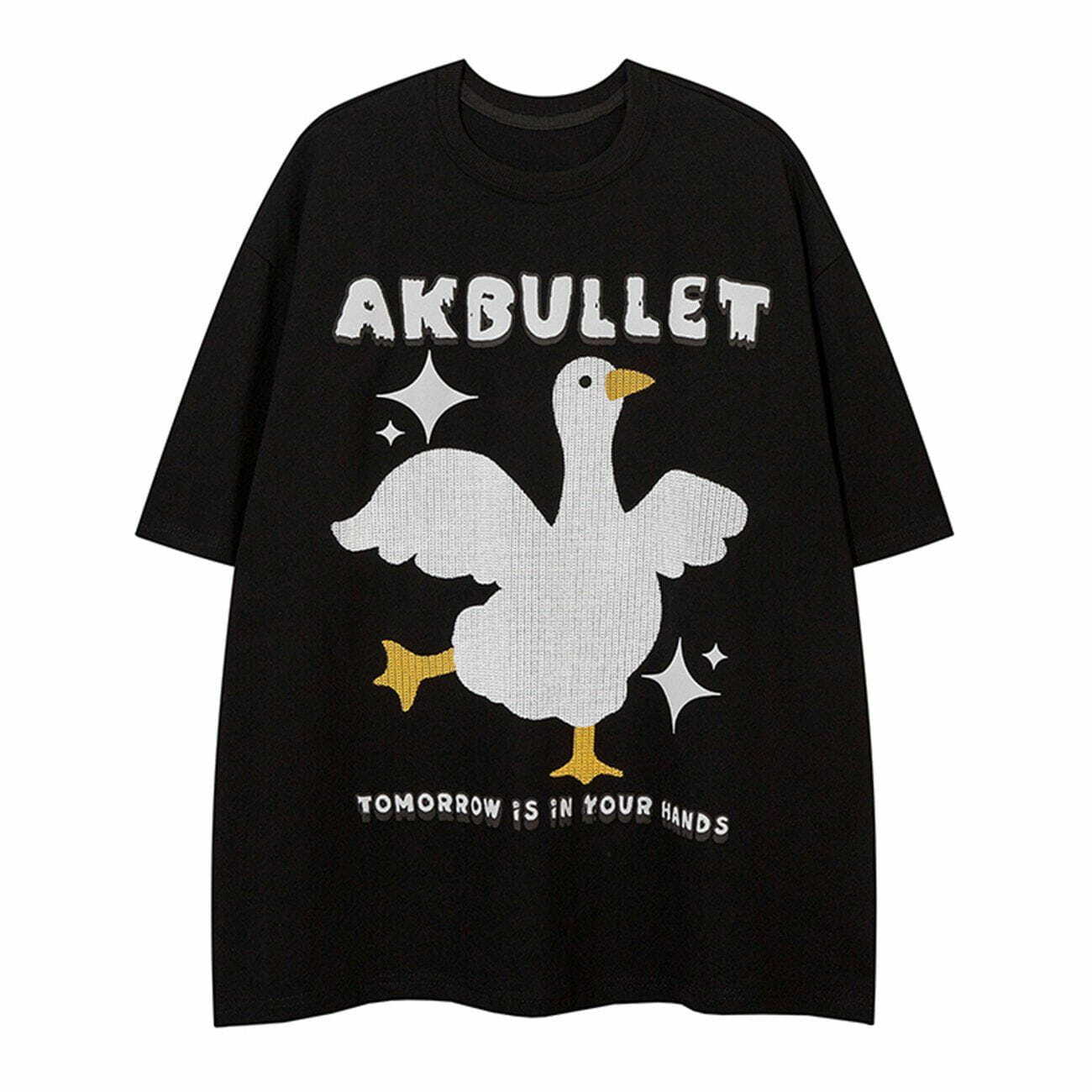 Y2K Aesthetic Shining Goose Graphic Tee - Vintage 90s Grunge Style for Trendy Summer Outfits