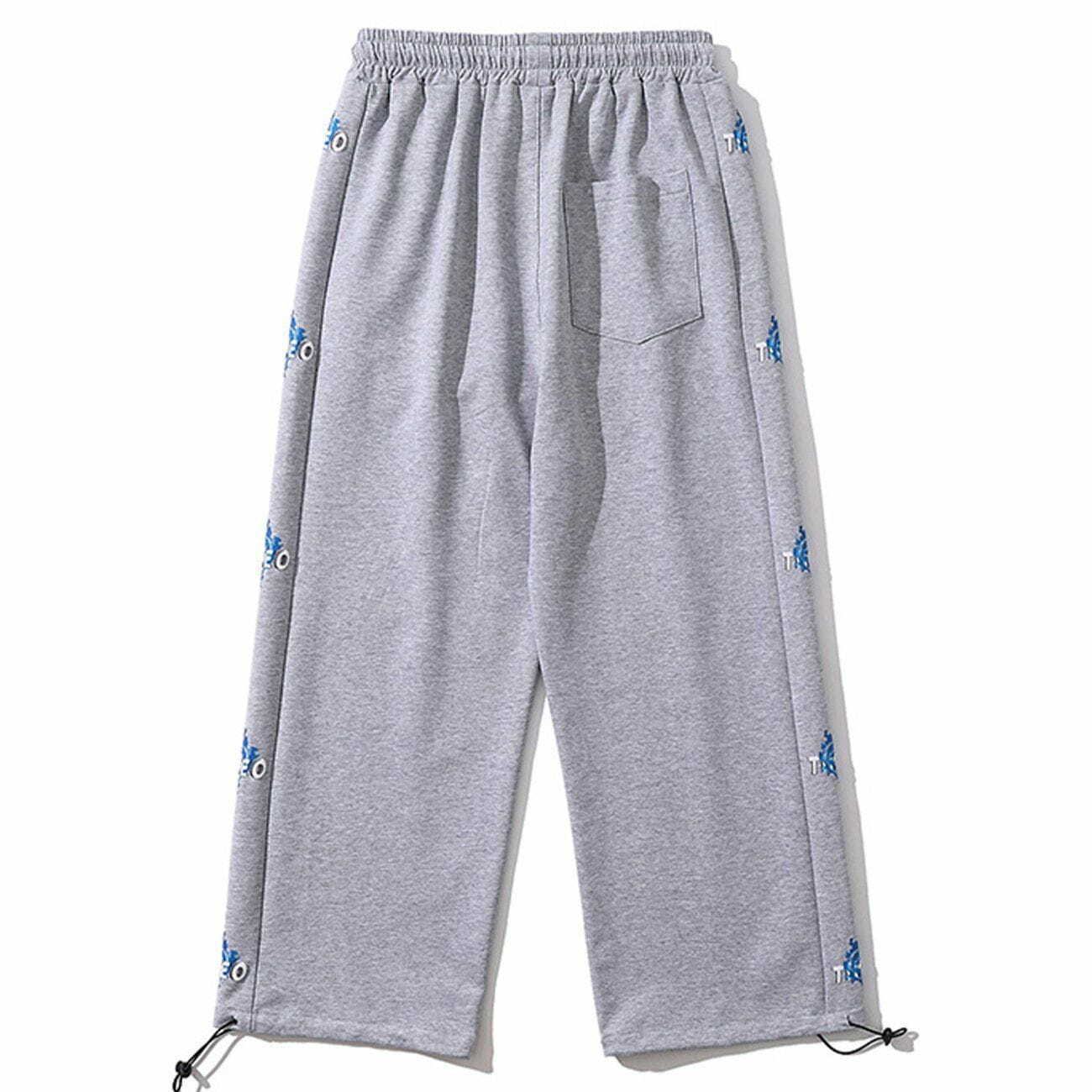 Y2K Aesthetic Side Letter Print Sweatpants for Grunge, 90s Style, and Casual Summer Outfits