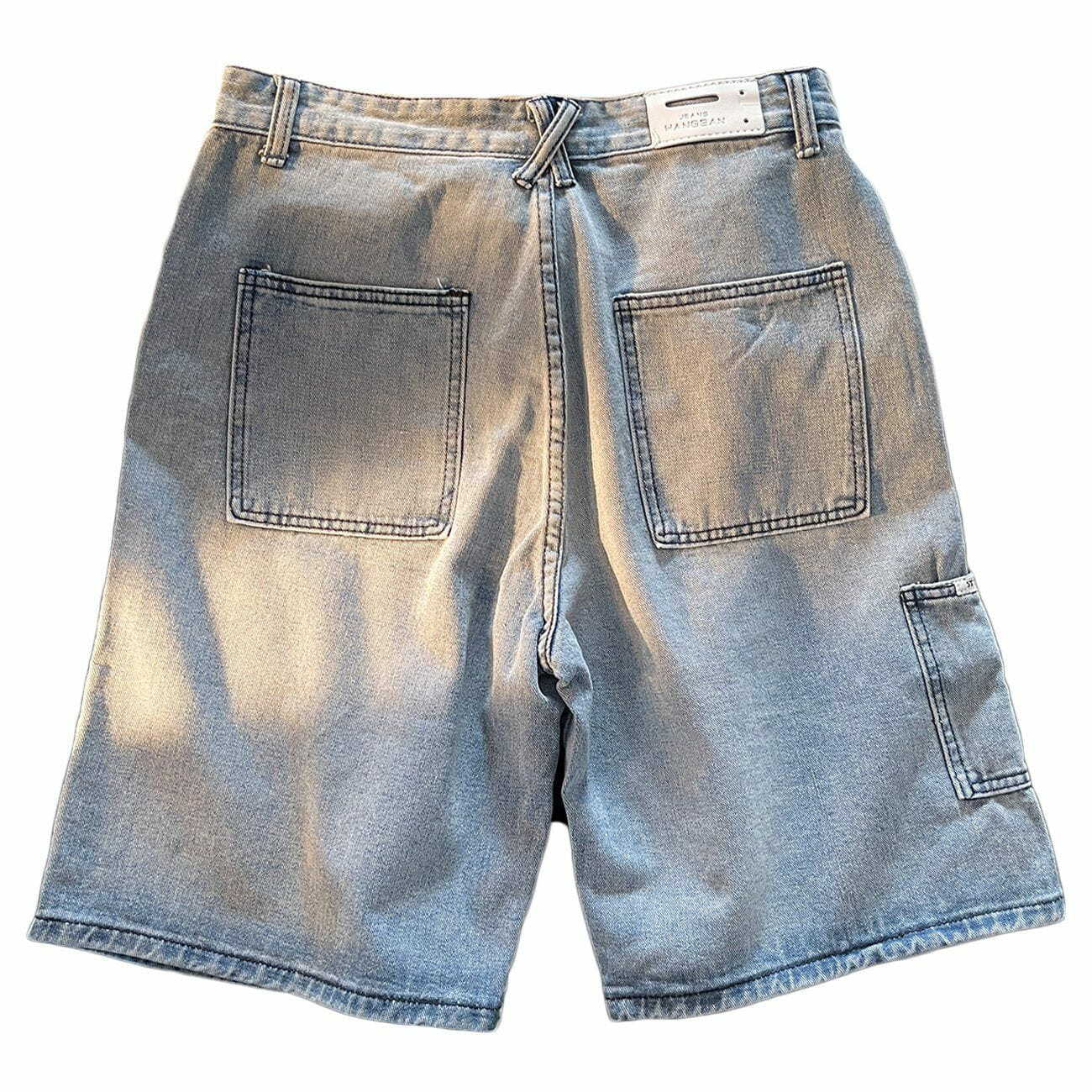 Y2K Aesthetic Side Pocket Cargo Denim Shorts for Trendy Summer Outfits & Grunge Style