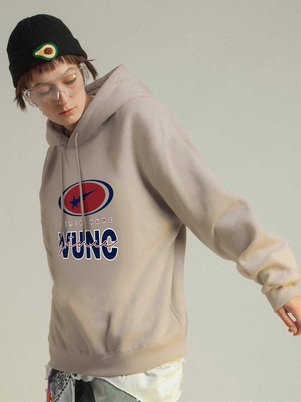 Y2K Aesthetic Simple Letter Print Hoodie - Vintage 90s Grunge Style for Effortless Summer Outfits