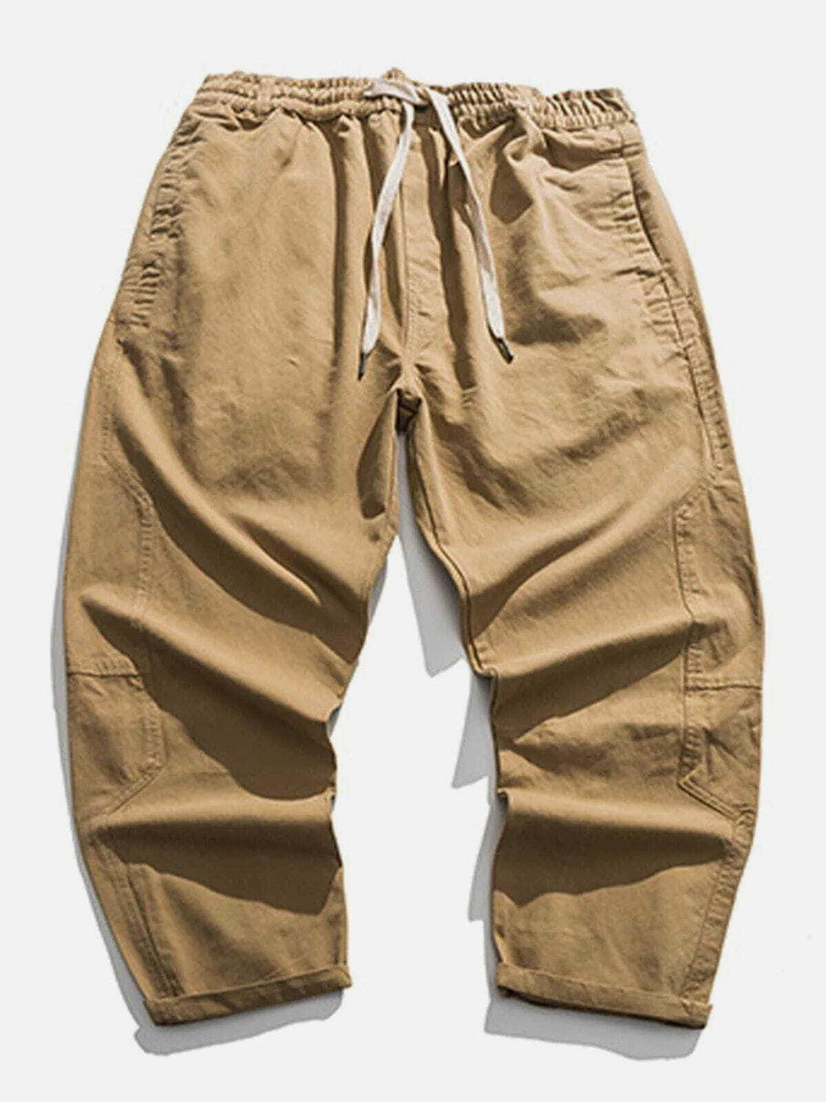 Y2K Aesthetic Simple Pure Color Cargo Pants for Effortless 90s Grunge Summer Outfits