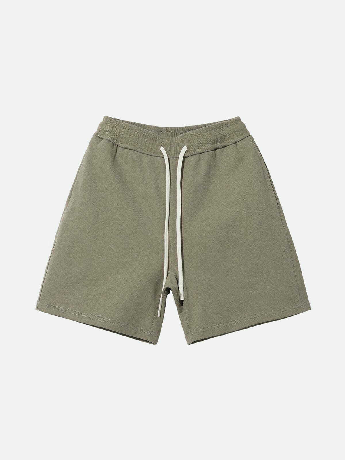 Y2K Aesthetic Solid Color Drawstring Shorts for Summer, Grunge Style & Cute Outfit Ideas