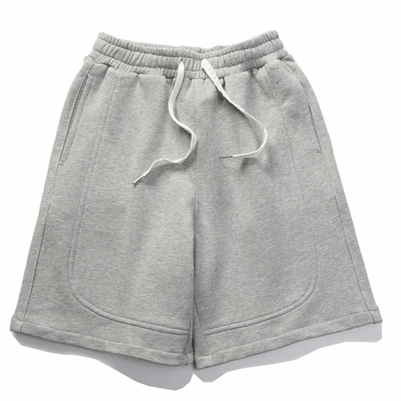 Y2K Aesthetic Solid Color Drawstring Shorts for Summer: Trendy 90s Grunge & Casual Outfits