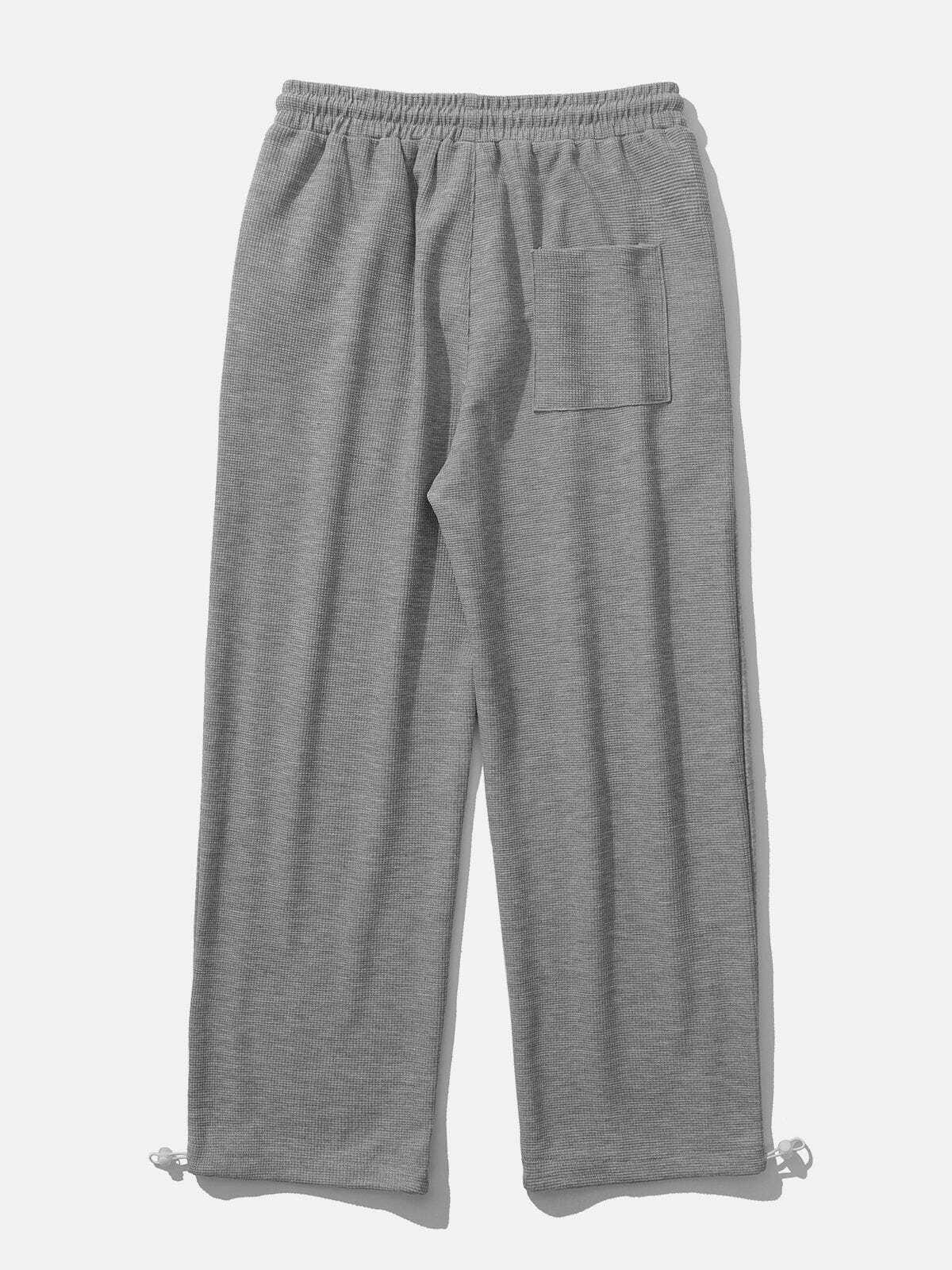 Y2K Aesthetic Solid Color Drawstring Sweatpants for Grunge & 90s Inspired Summer Outfits