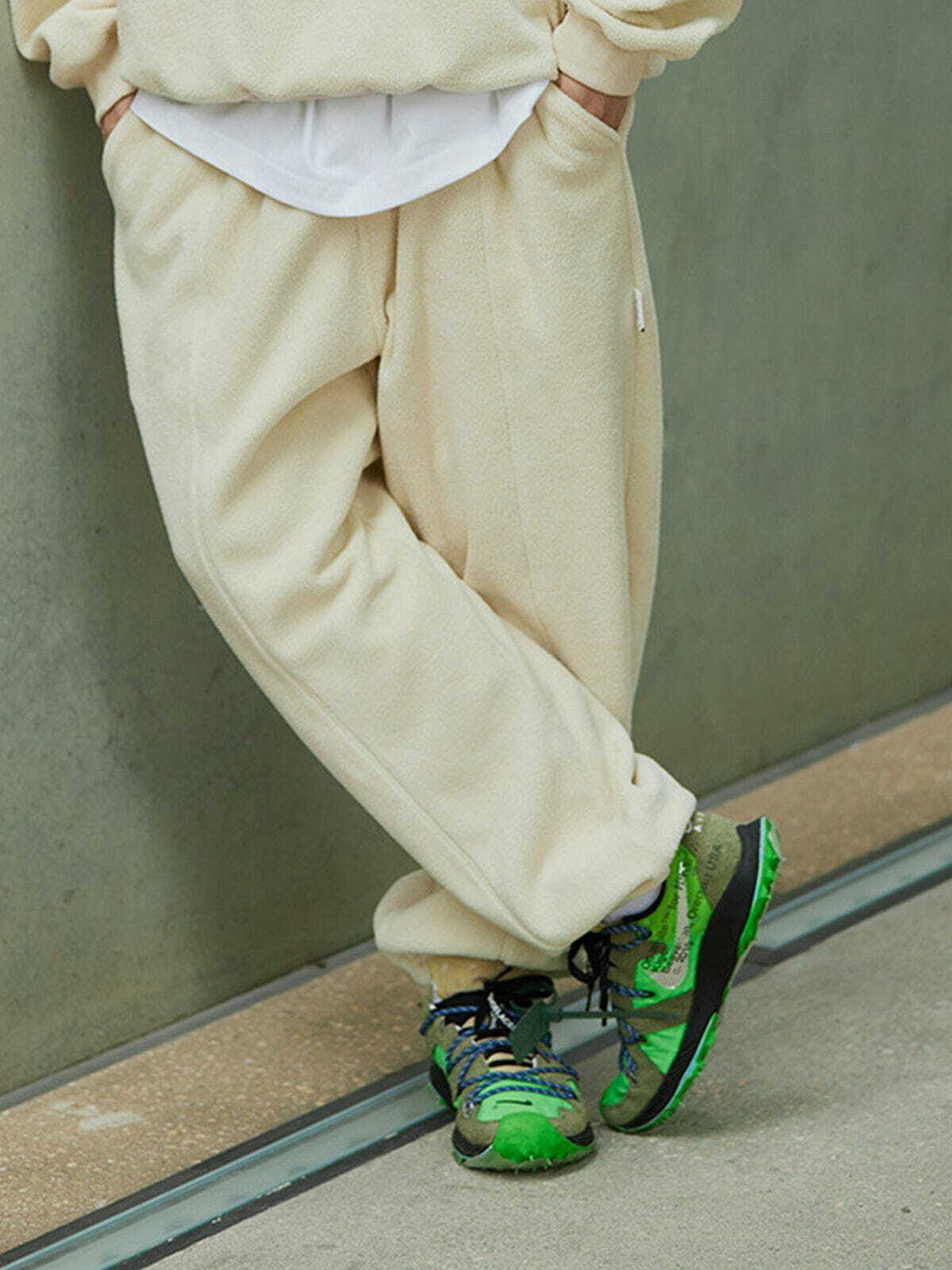 Y2K Aesthetic Solid Color Loose Drawstring Cargo Sweatpants for Grunge & Casual Summer Outfits