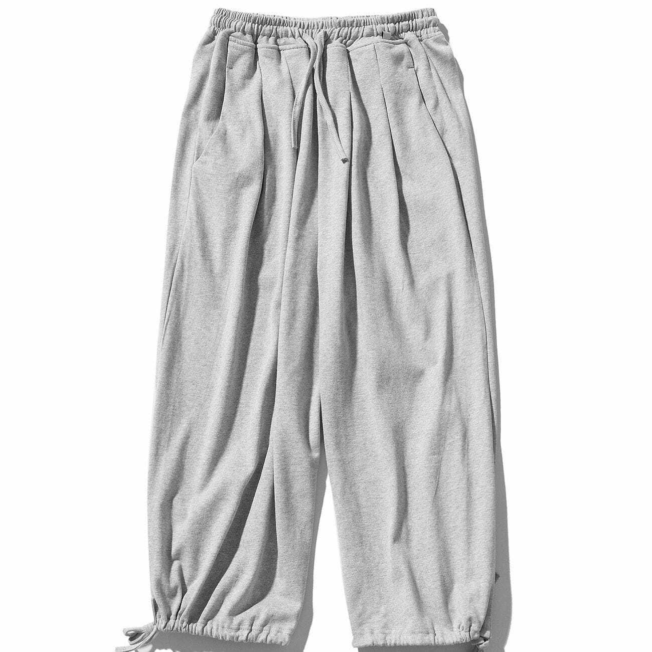 Y2K Aesthetic Solid Color Thick Wide Leg Sweatpants for Grunge and Casual Summer Outfits