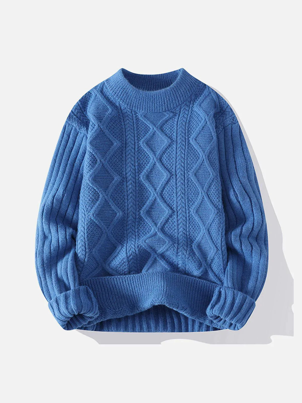 Y2K Aesthetic Solid Color Twist Knit Sweater - Perfect for 90s Fashion & Grunge Outfits