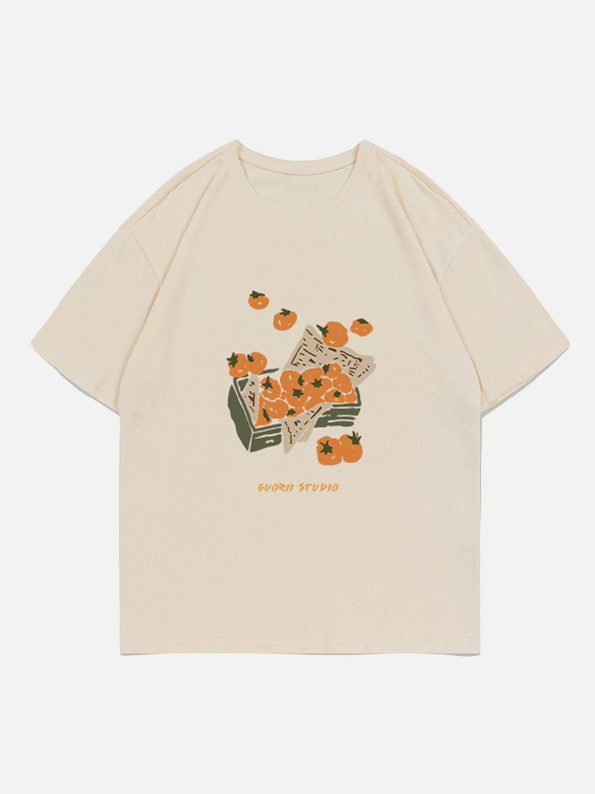 Y2K Aesthetic Tomatoes Print Tee - Vintage 90s Grunge Style Crop Top for Summer Outfits