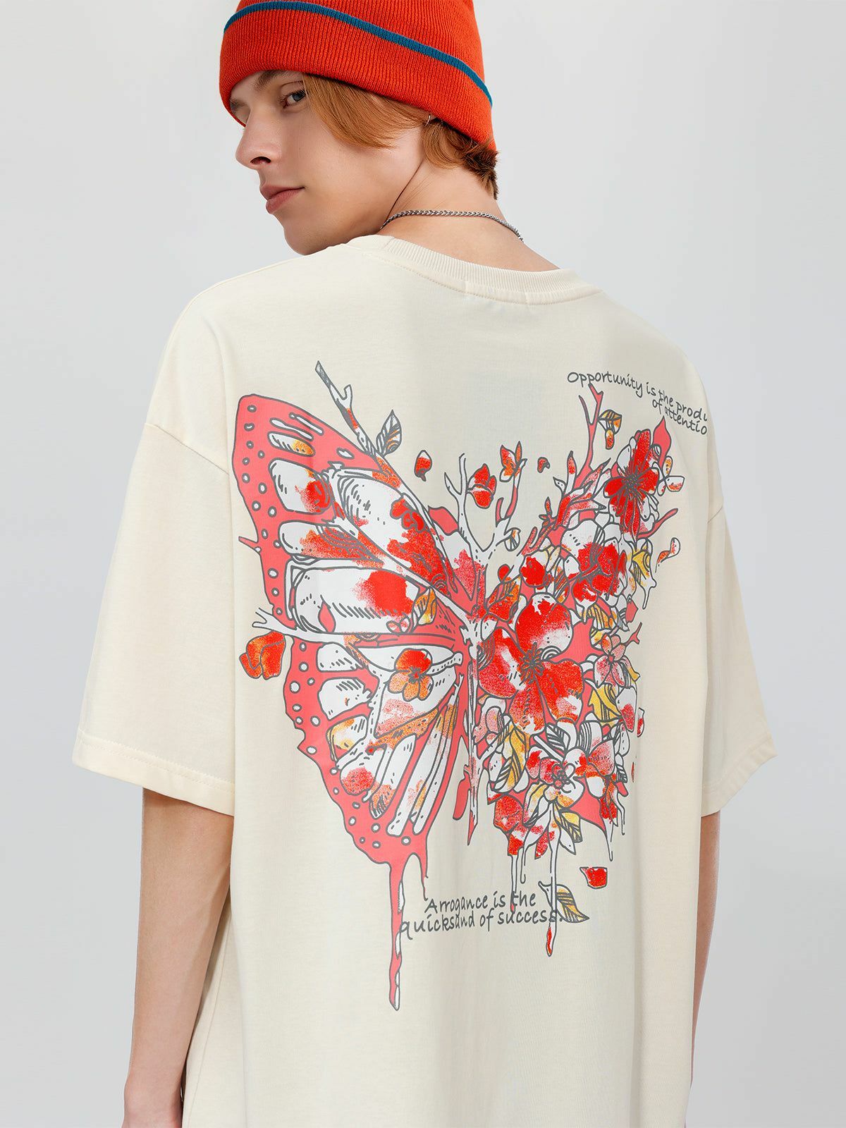 Y2K Butterfly Sakura Graphic Tee - Vintage 90s Aesthetic, Cute Summer Outfit Essential