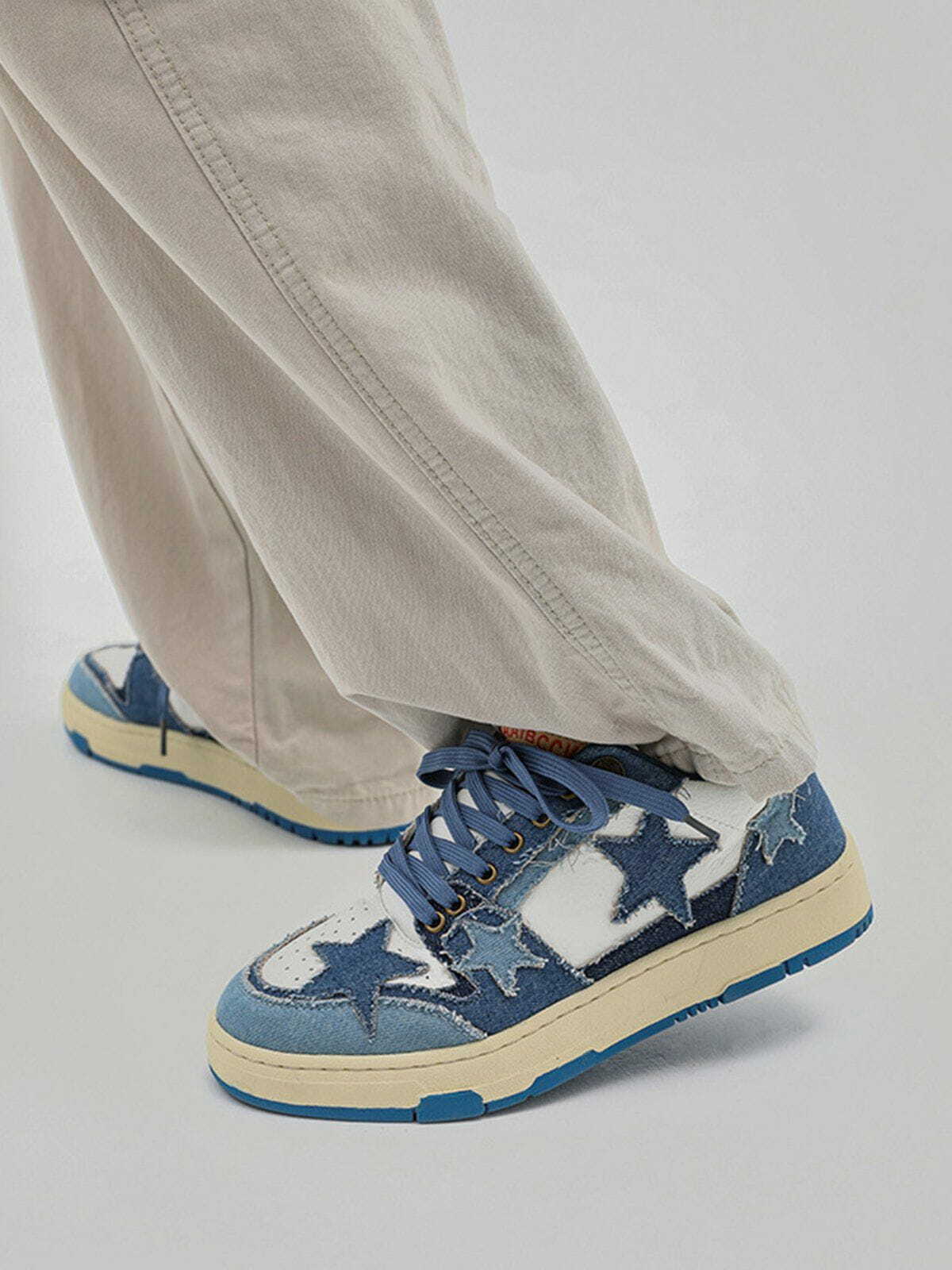 Y2K Casual Denim Skate Shoes for Grunge, 90s & 2000s Fashion Lovers - Trendy & Versatile Style