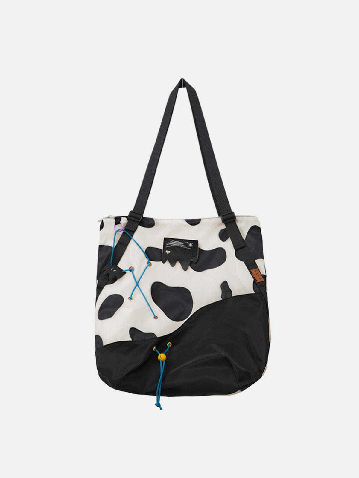 Y2K Cow Print Tote Bag - Cute Grunge Aesthetic Accessory for 2000s Fashion Lovers