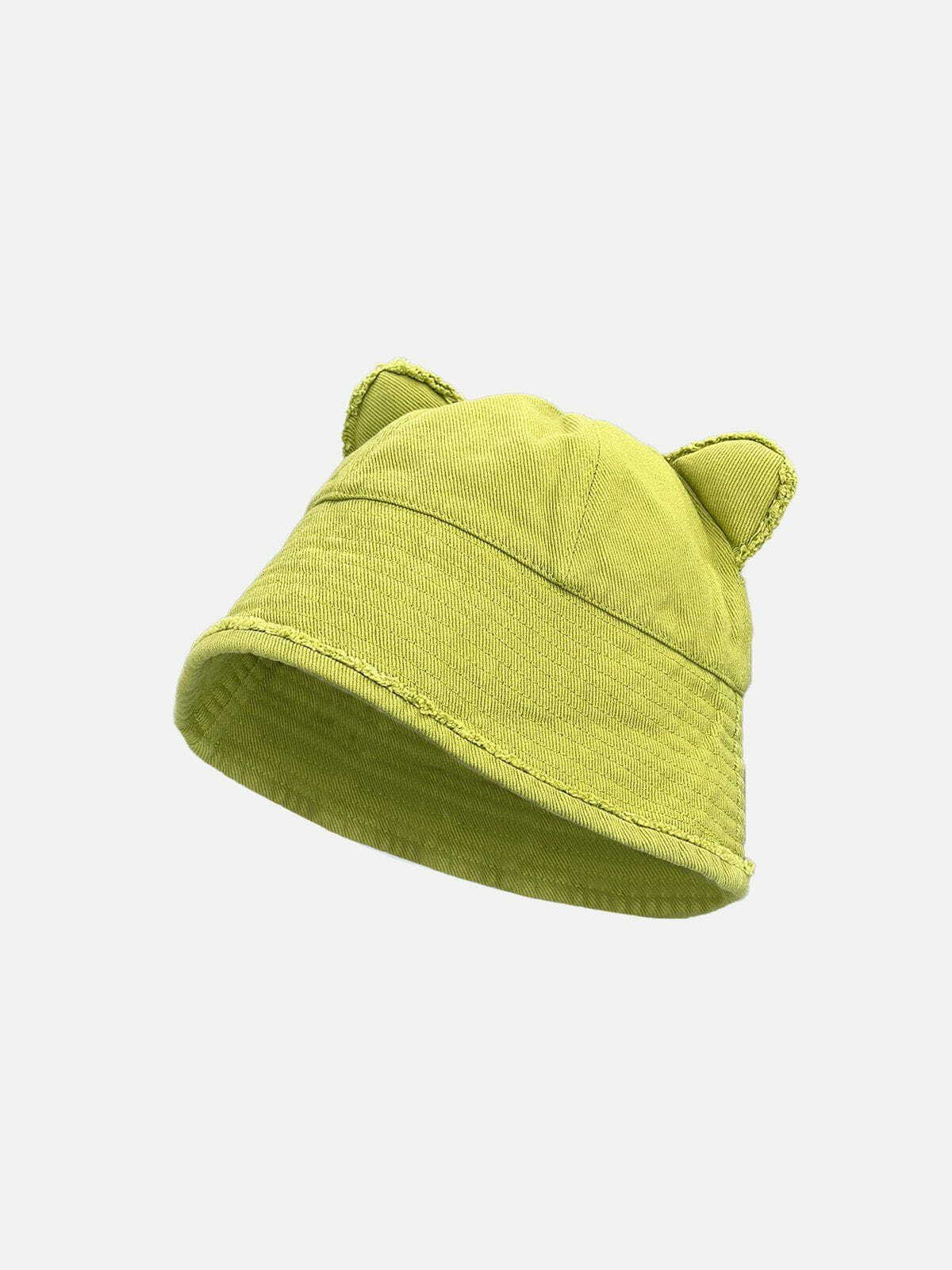 Y2K Cute Bear Ears Trucker Hat - Perfect for Summer Outfits, Grunge Style, and Aesthetic Looks