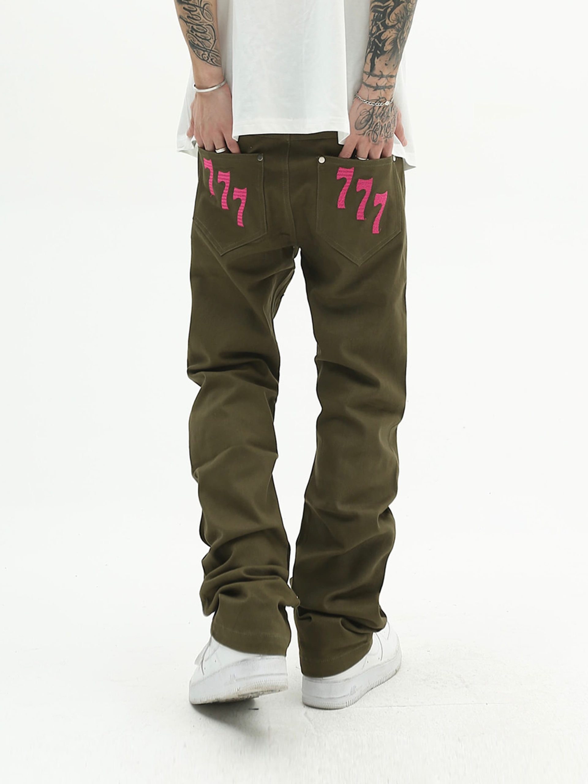 Y2K Digital Embroidered Baggy Jeans - 90s Grunge Style with Aesthetic Flair for Trendy Outfits