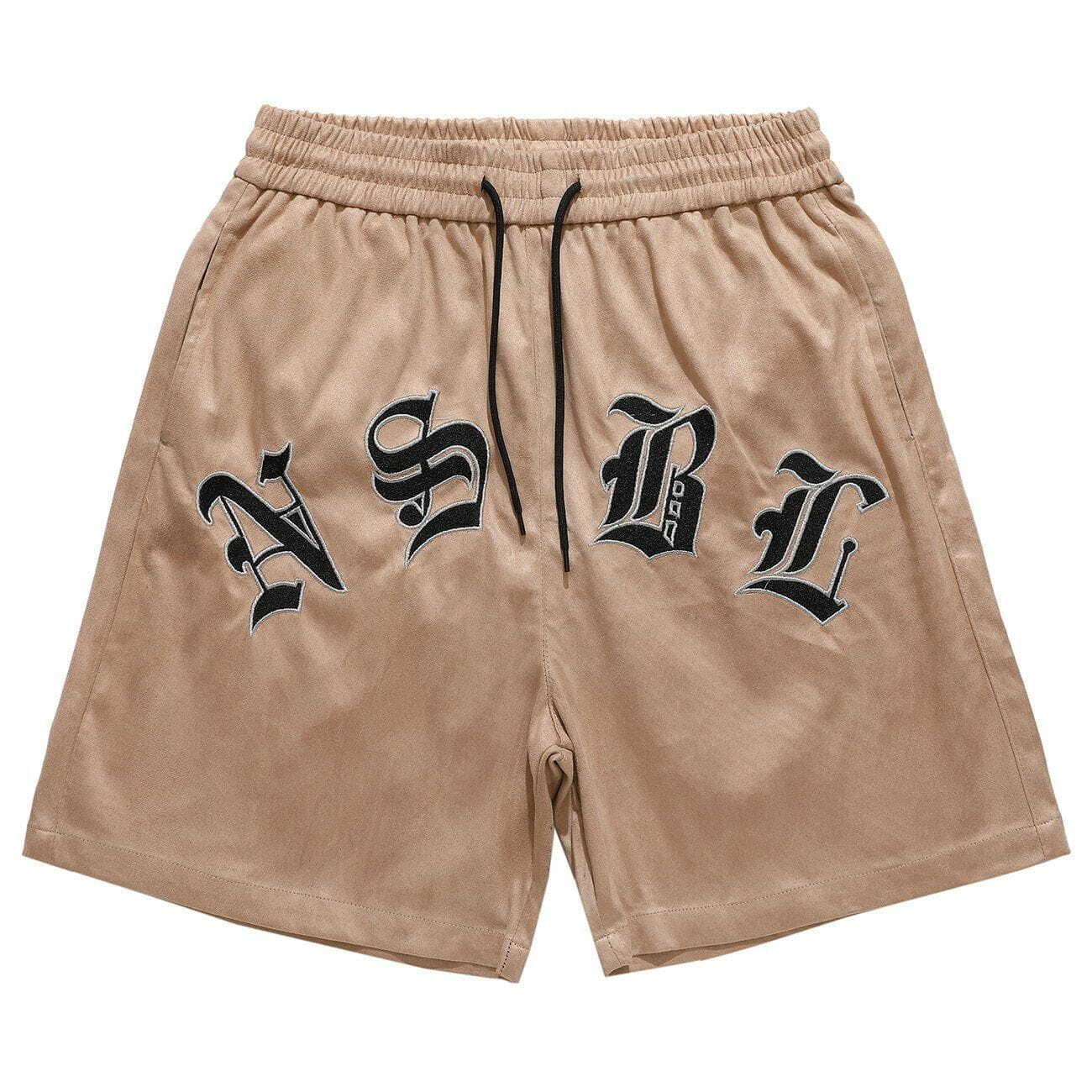 Y2K Embroidered Drawstring Shorts - Trendy Cargo Style for Summer Outfits & Grunge Aesthetic