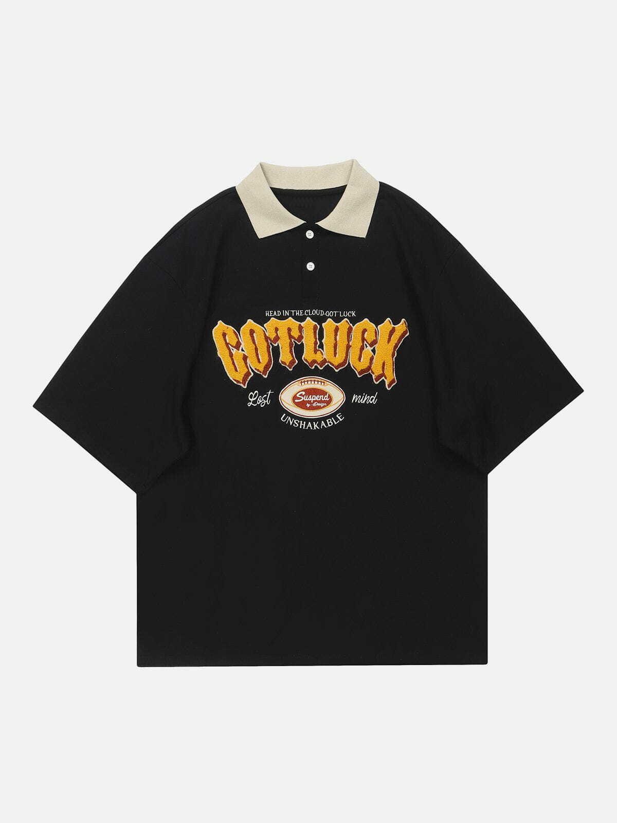 Y2K Embroidered Polo Tee - Vintage 90s Style Rugby Top for Grunge & Coquette Aesthetic