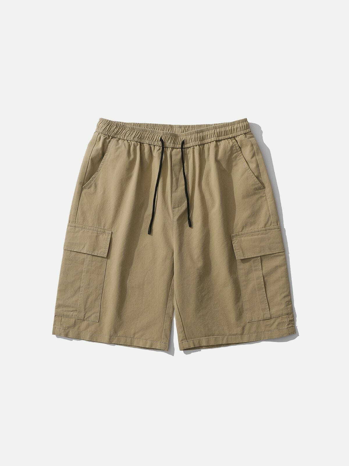 Y2K Fashion Solid Discreet Side Pocket Cargo Shorts for Summer Outfits & Grunge Style